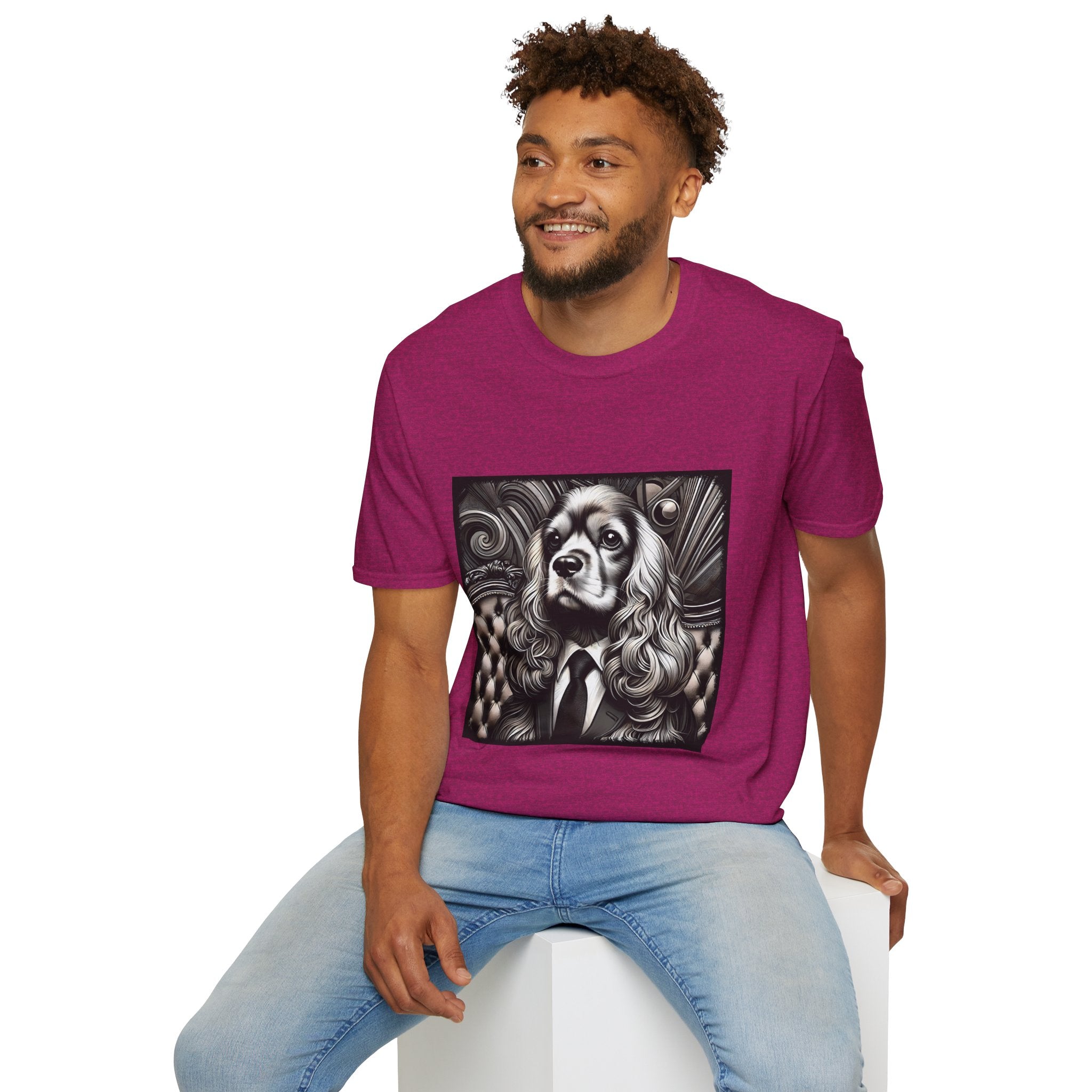 Cocker Spaniel B&W Gentleman | Unisex Dog T-Shirt