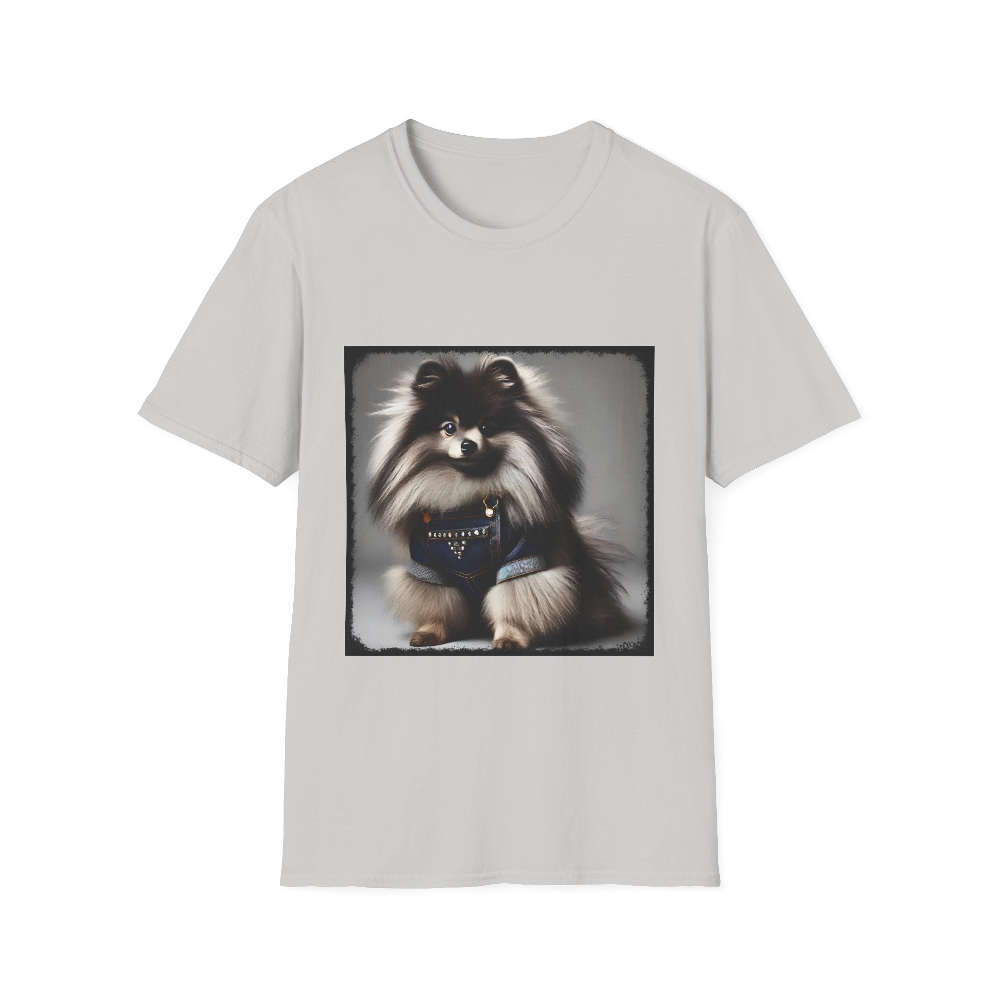 Pomeranian Denim Darling | Unisex Dog T-Shirt