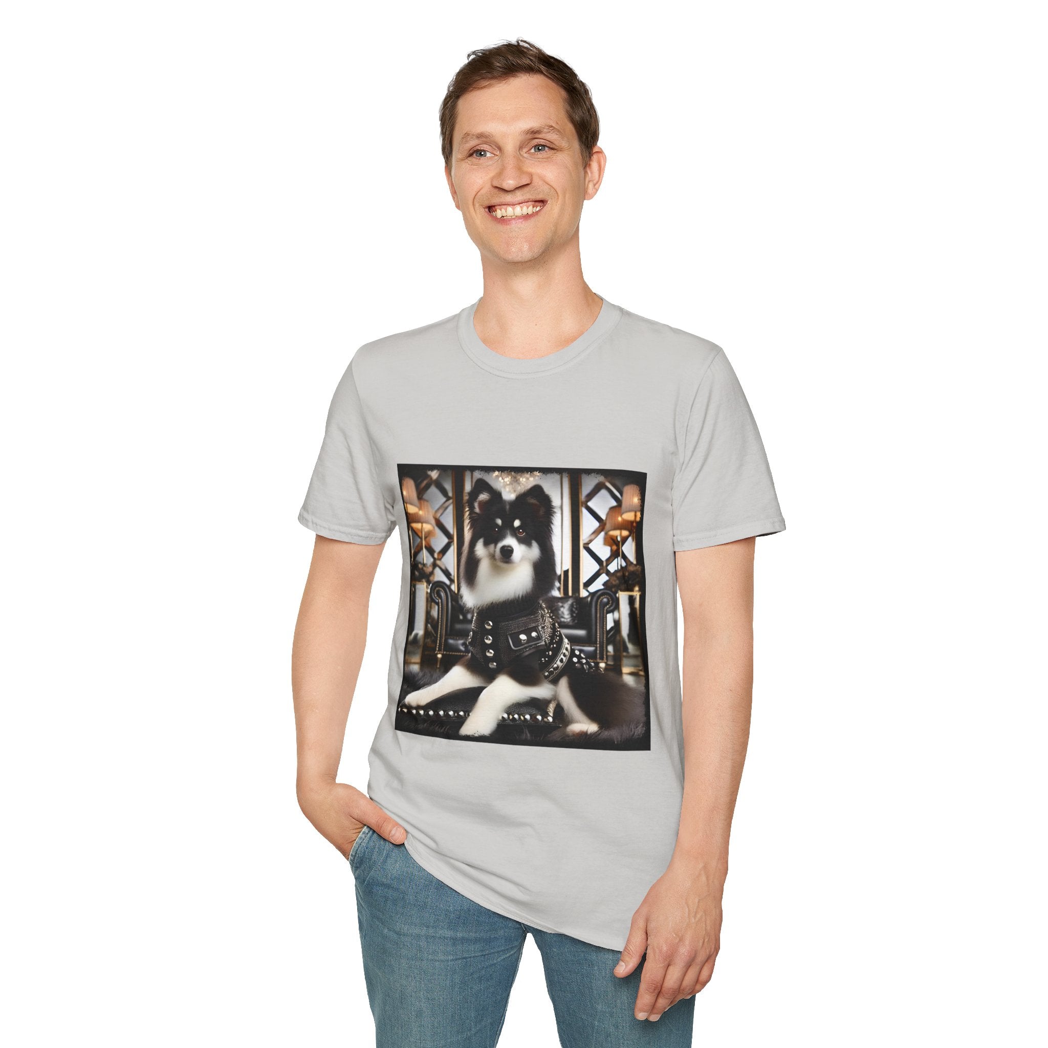 MIniature  American Shepherd B&W Baddie | Unisex Dog T-Shirt