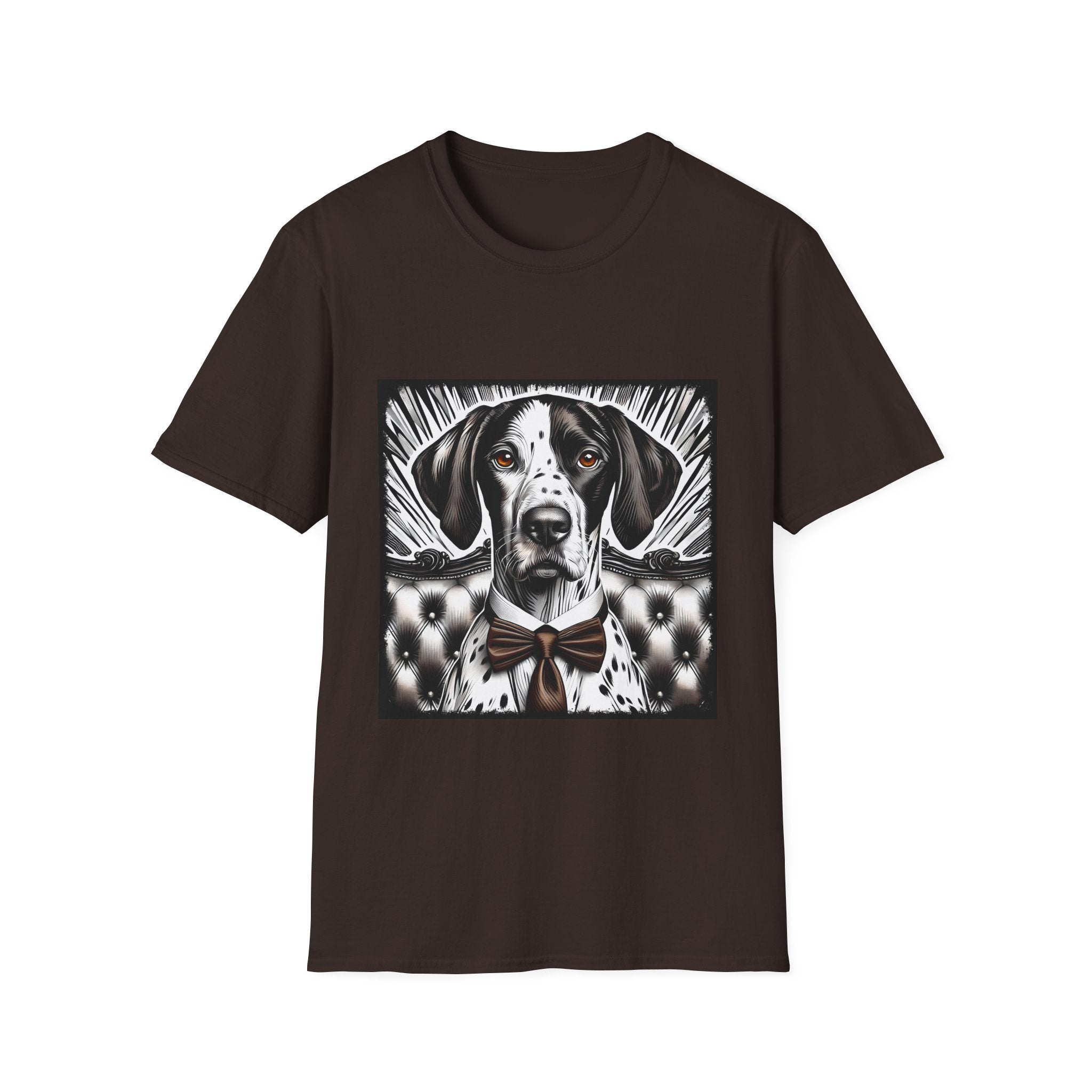 German Shorthaired Pointer B&W Bold Eyes  | Unisex Dog T-Shirt