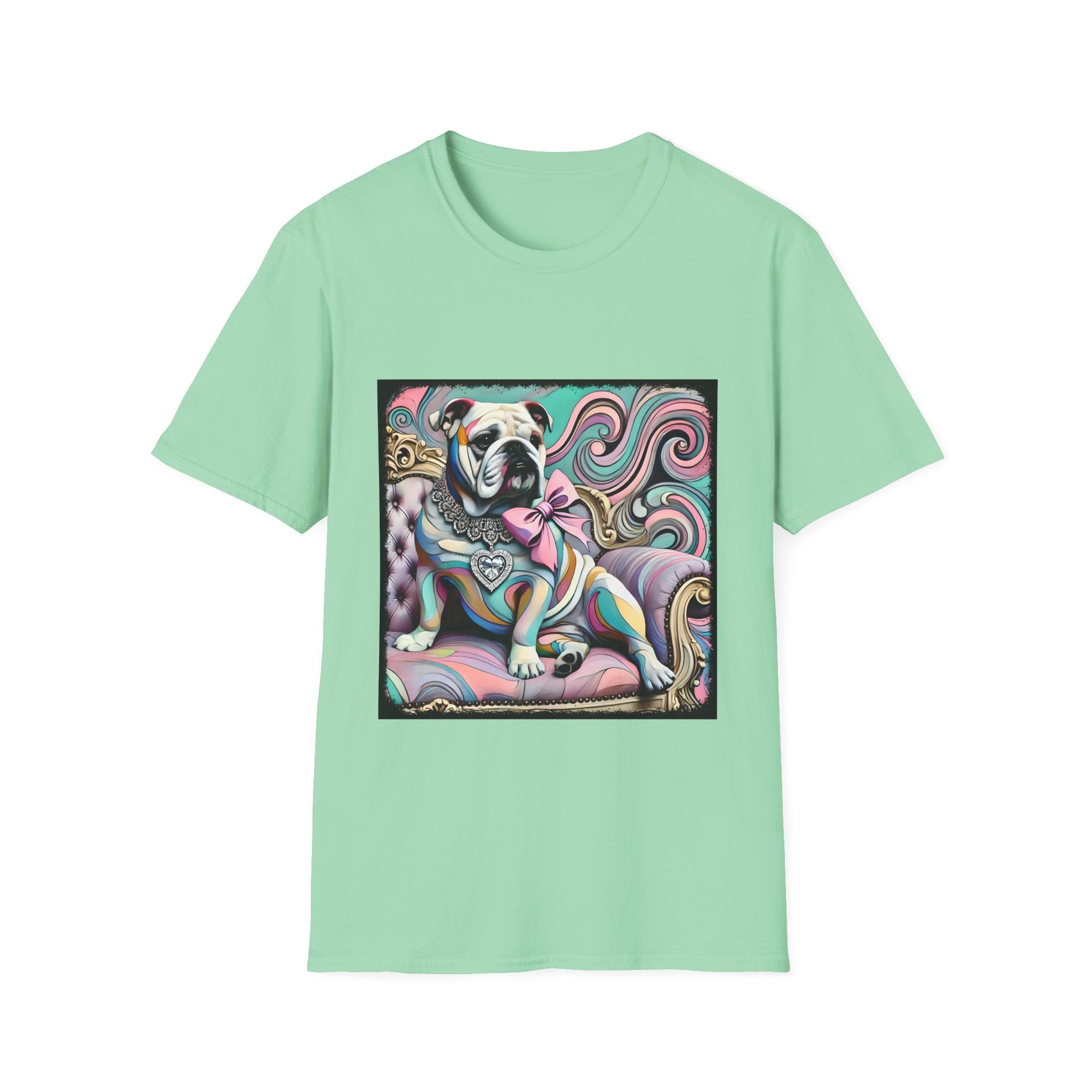 Bulldog Pastel Swirl | Unisex Dog T-Shirt