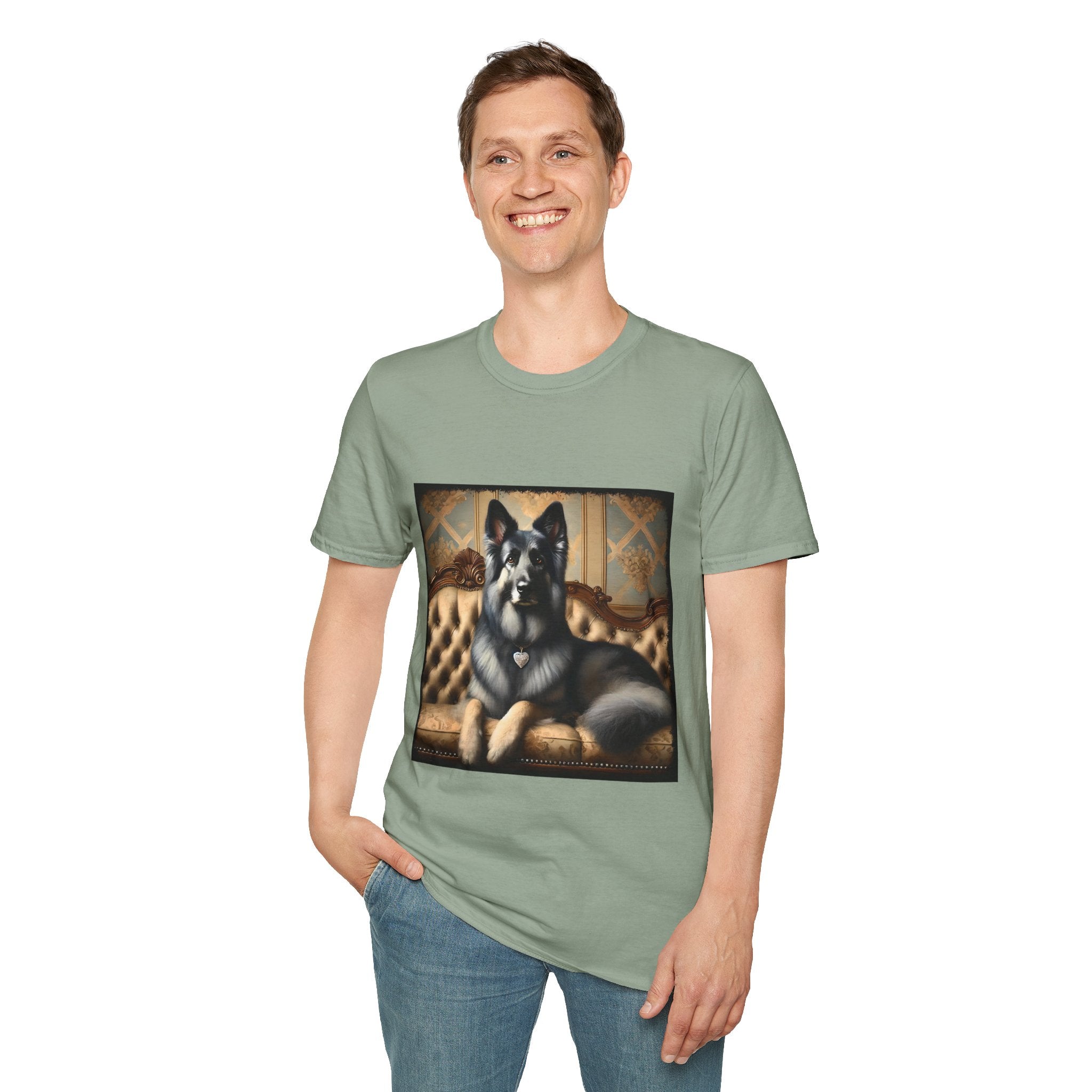 German Shepherd Diamond Princess | Unisex Softstyle T-Shirt