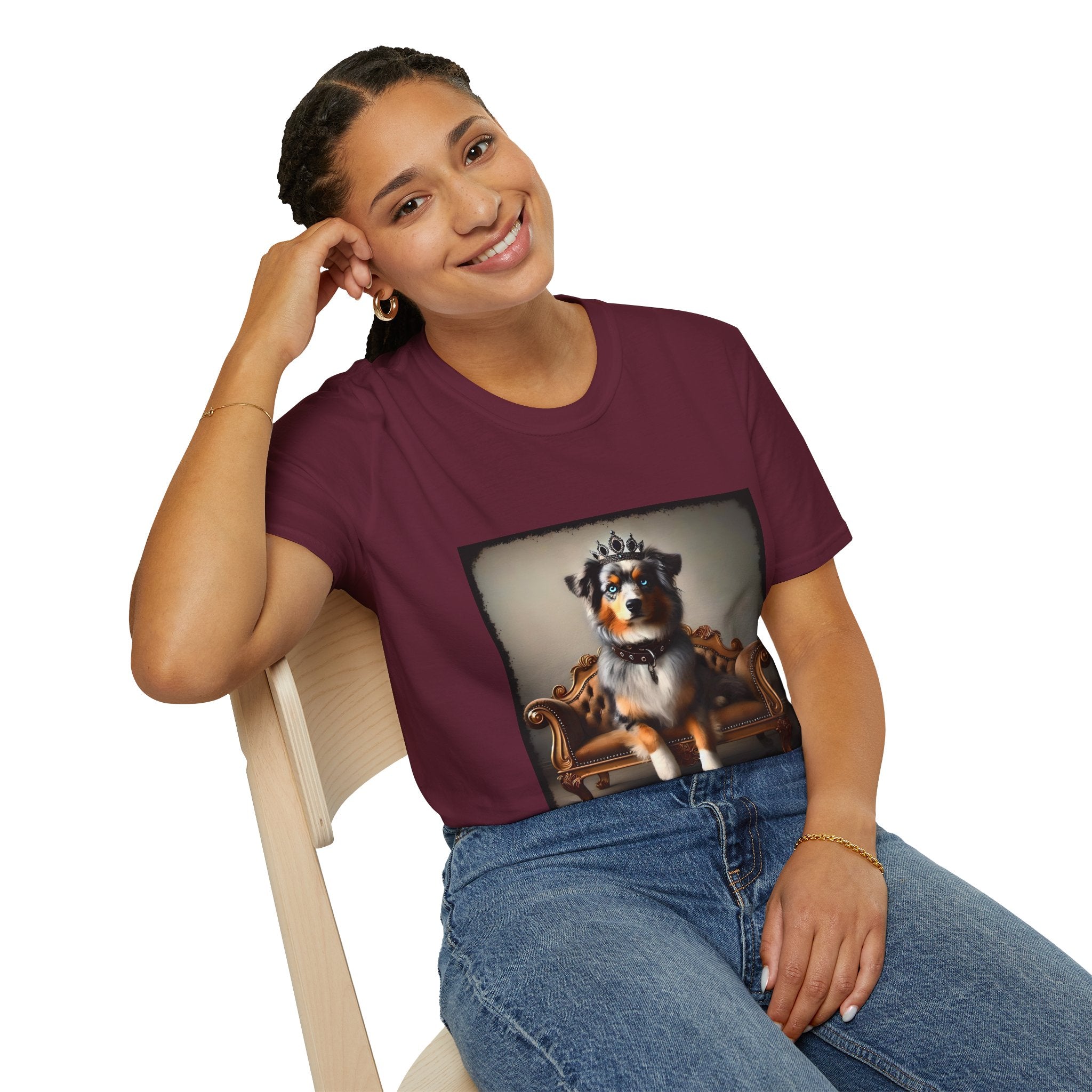 Miniature American Shepherd Crowned Princess | Unisex Dog T-Shirt