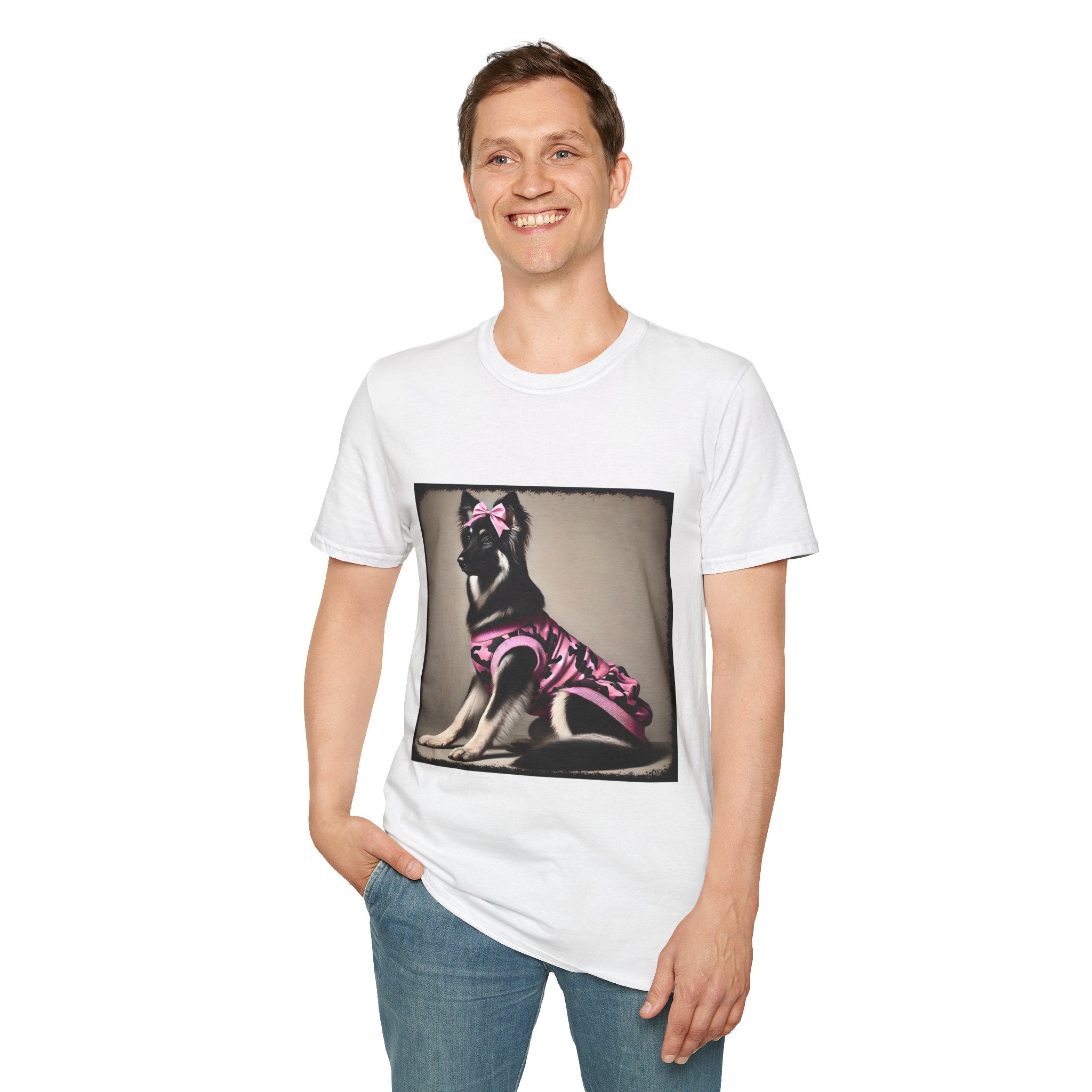 German Shepherd Pink Camo Cutie | Unisex Dog T-Shirt