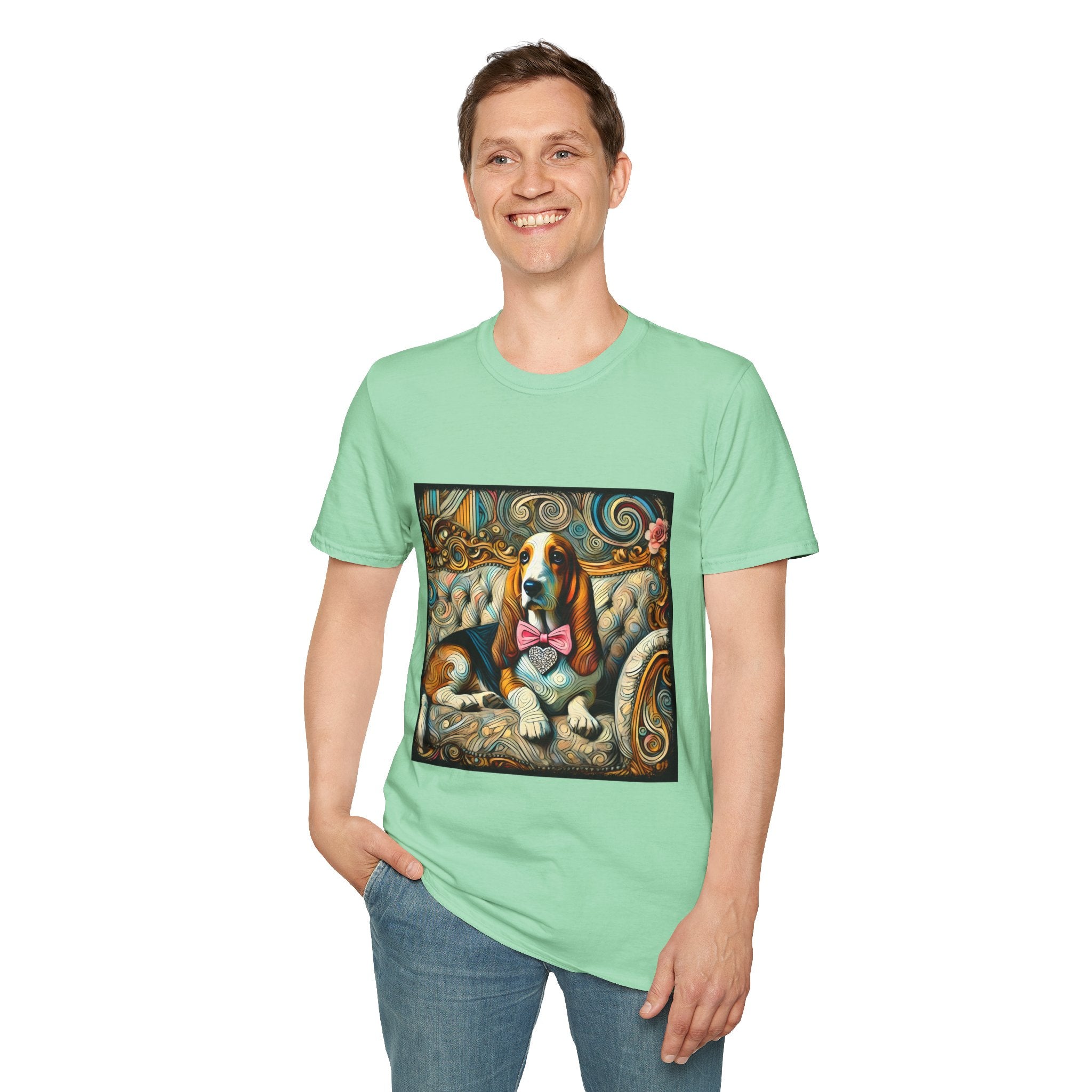 Basset Hound Diamond Swirl | Unisex Dog T-Shirt