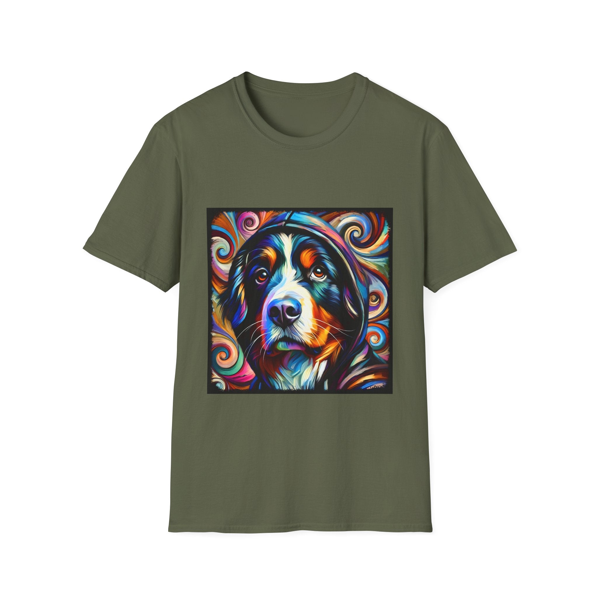 Bernese Mountain Dog Relaxed Swirl | Unisex Dog T-Shirt