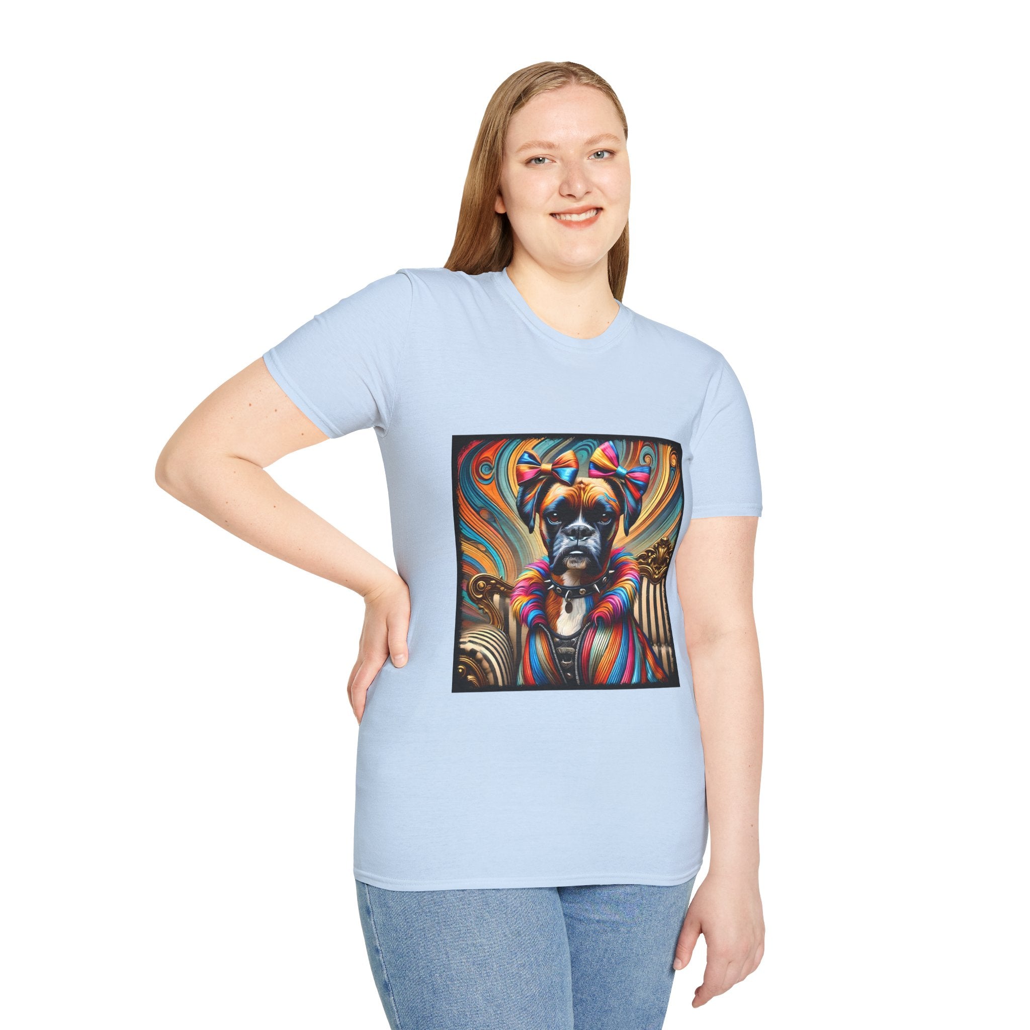 Boxer Rainbow Rocker | Unisex Dog T-Shirt