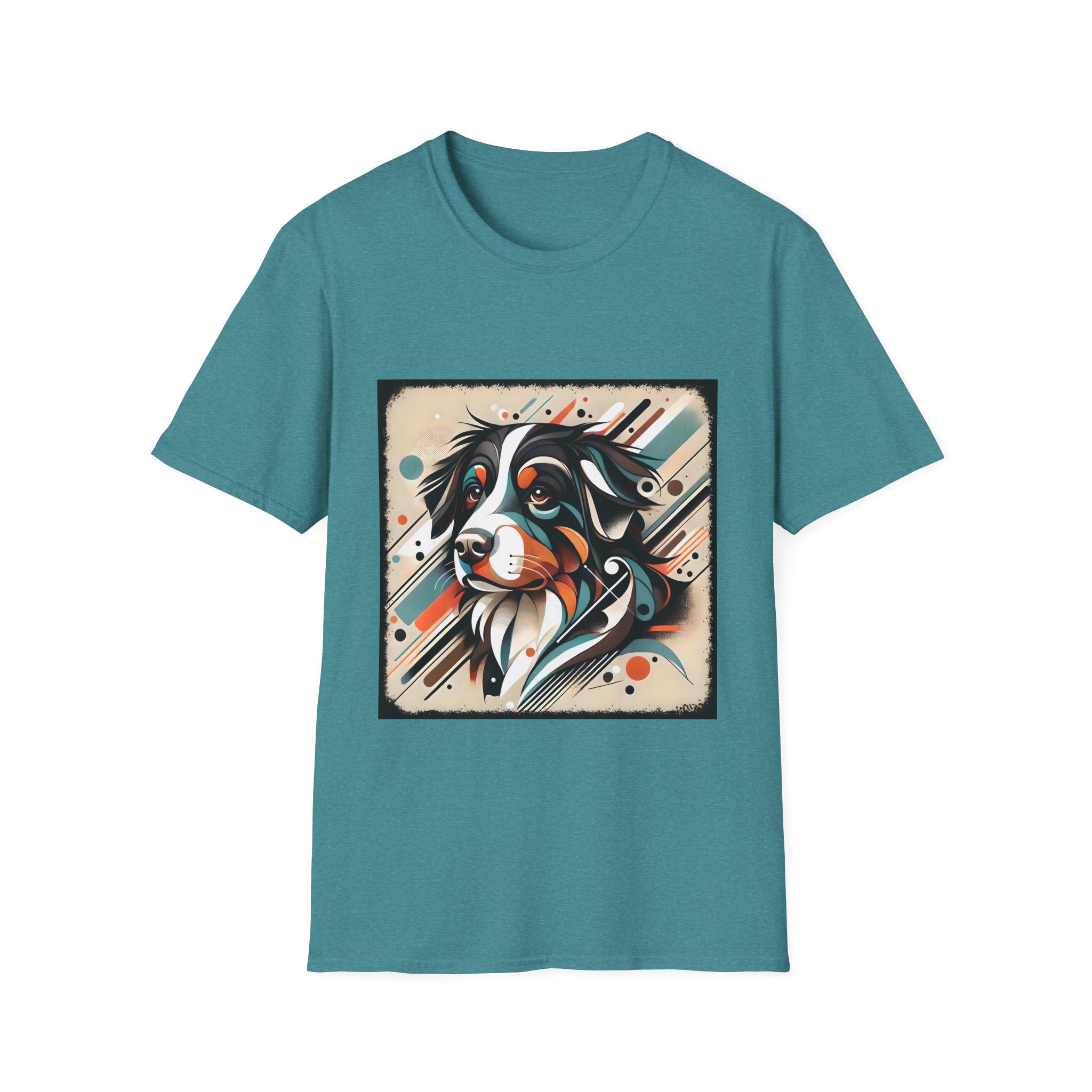 Bernese Mountain Dog Warm Geometric | Unisex Dog T-Shirt