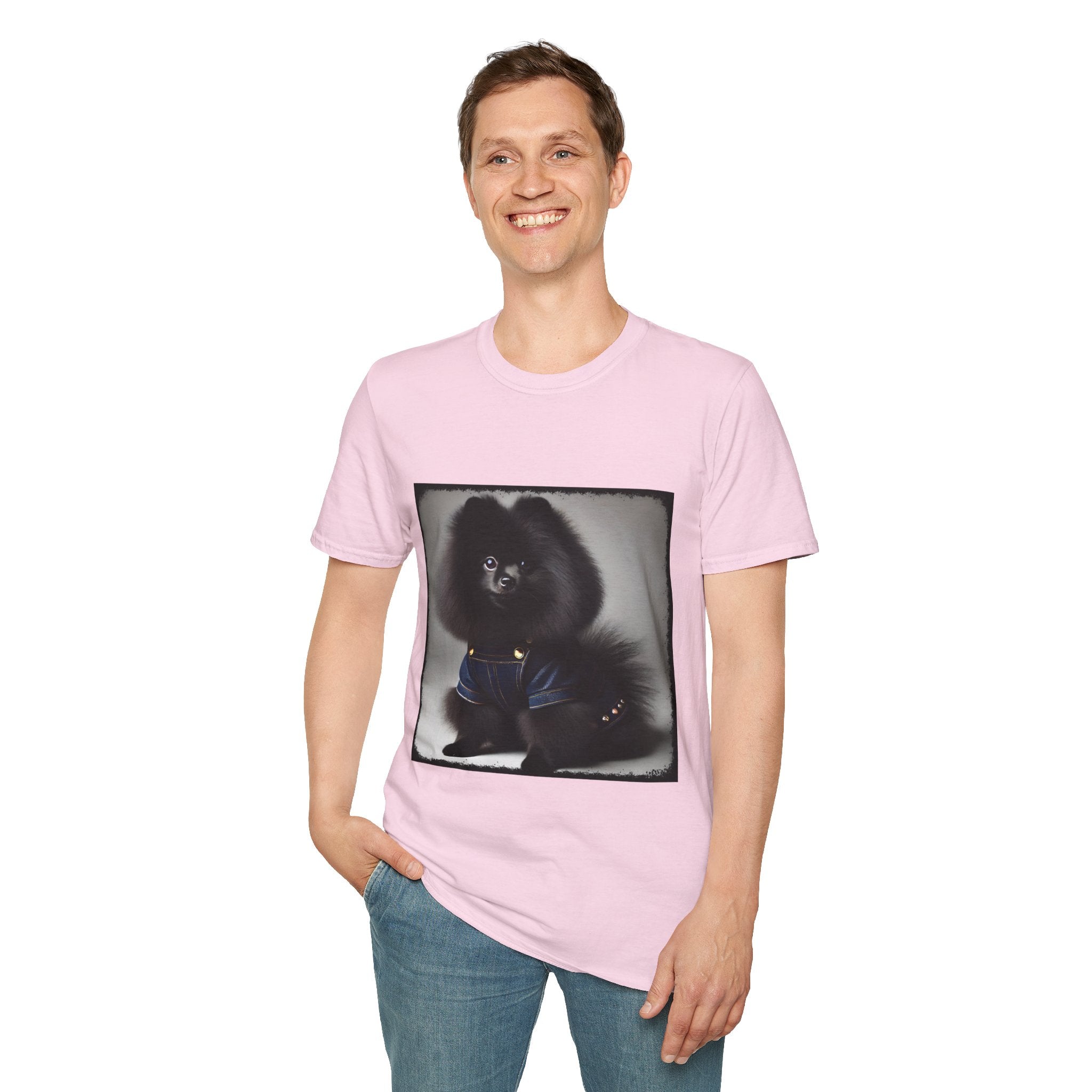 Pomeranian Denim Doll | Unisex Dog T-Shirt