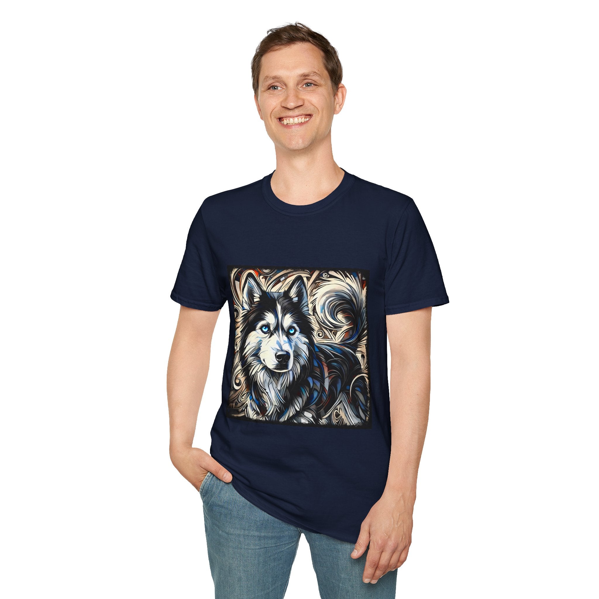 Siberian Husky Ice Swirl | Unisex Dog T-Shirt