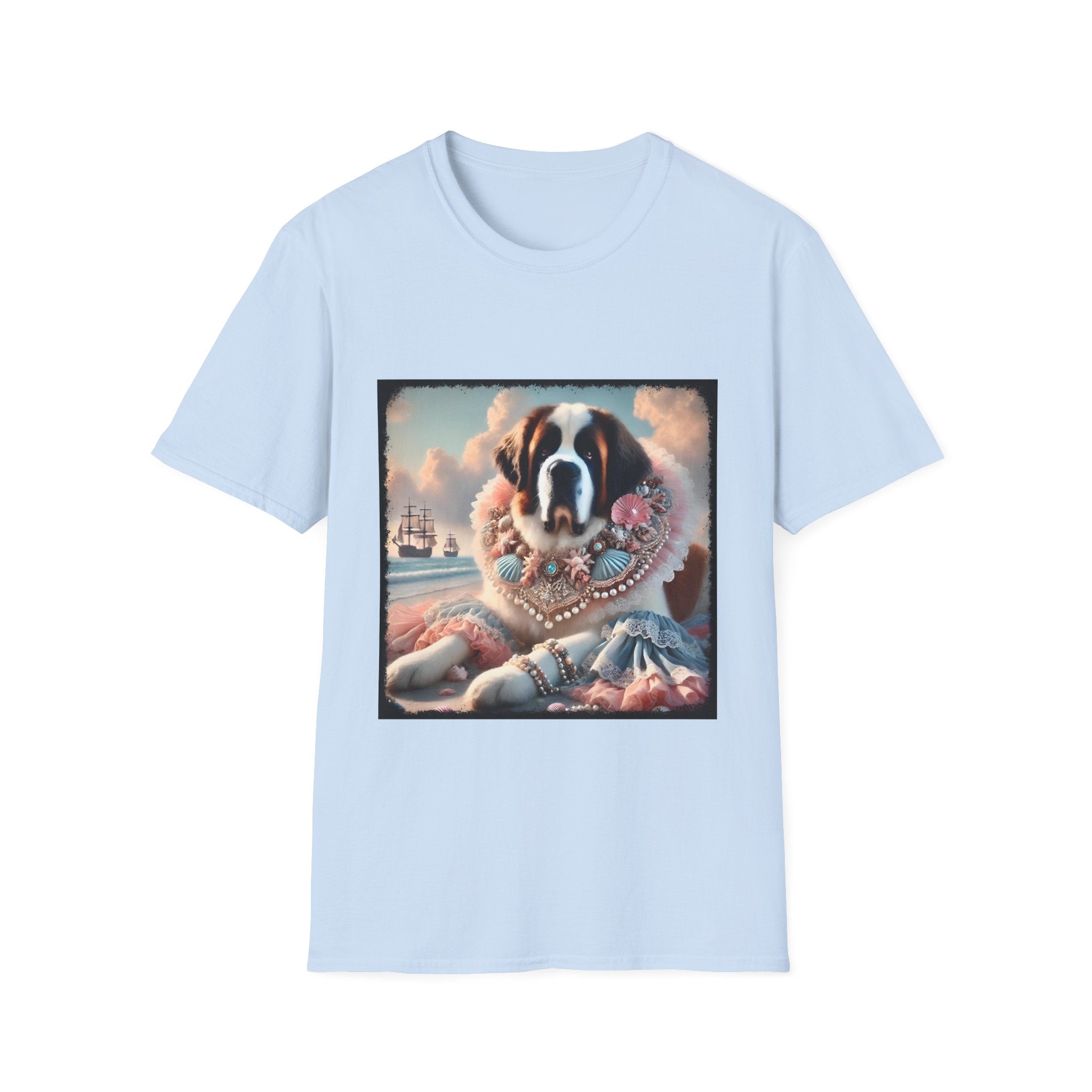 Saint Bernard Beach Beauty | Unisex Dog T-Shirt