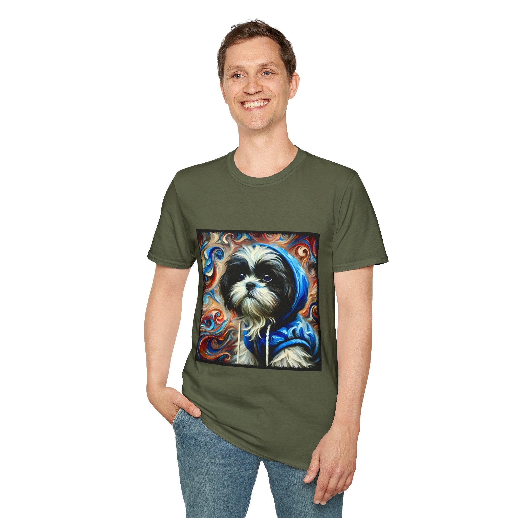 Shih Tzu Street Swirl | Unisex Dog T-Shirt