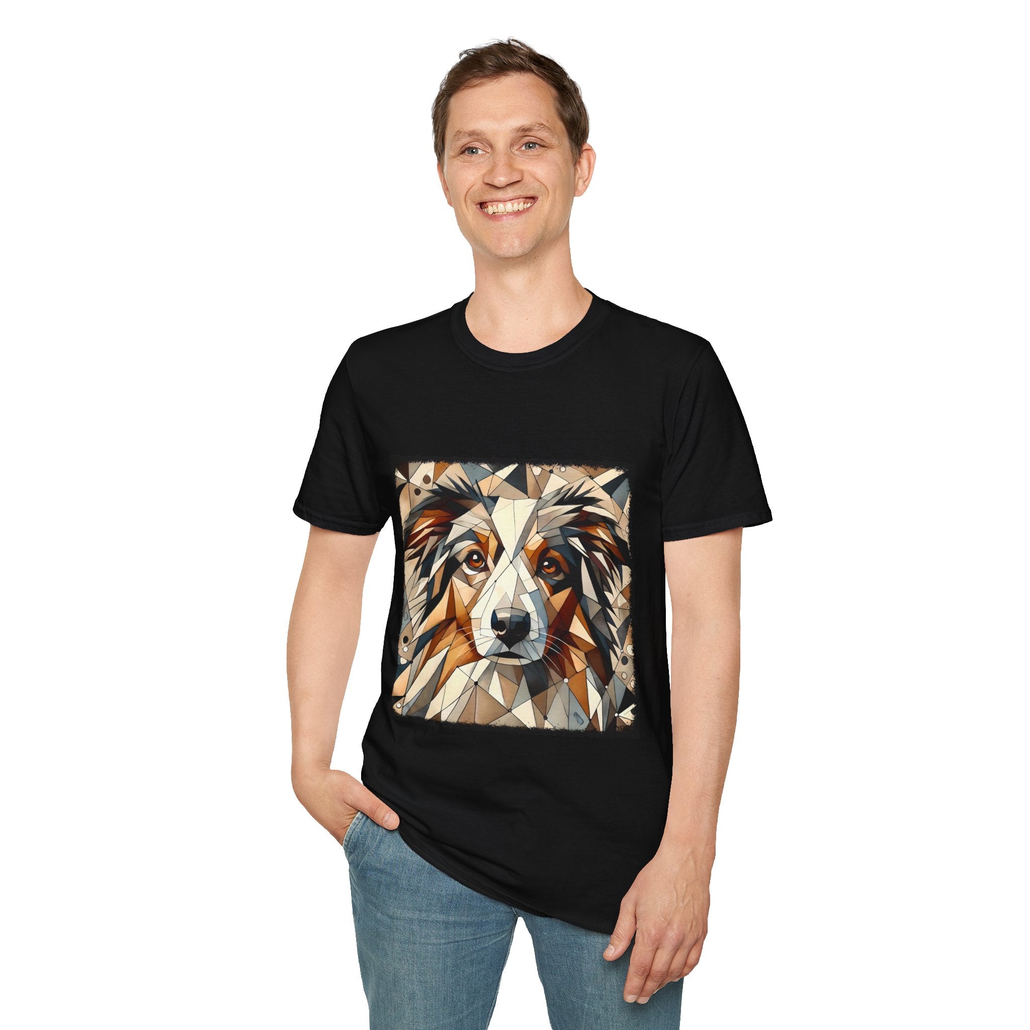 Australian Shepherd Warm Geometric | Unisex Dog T-Shirt
