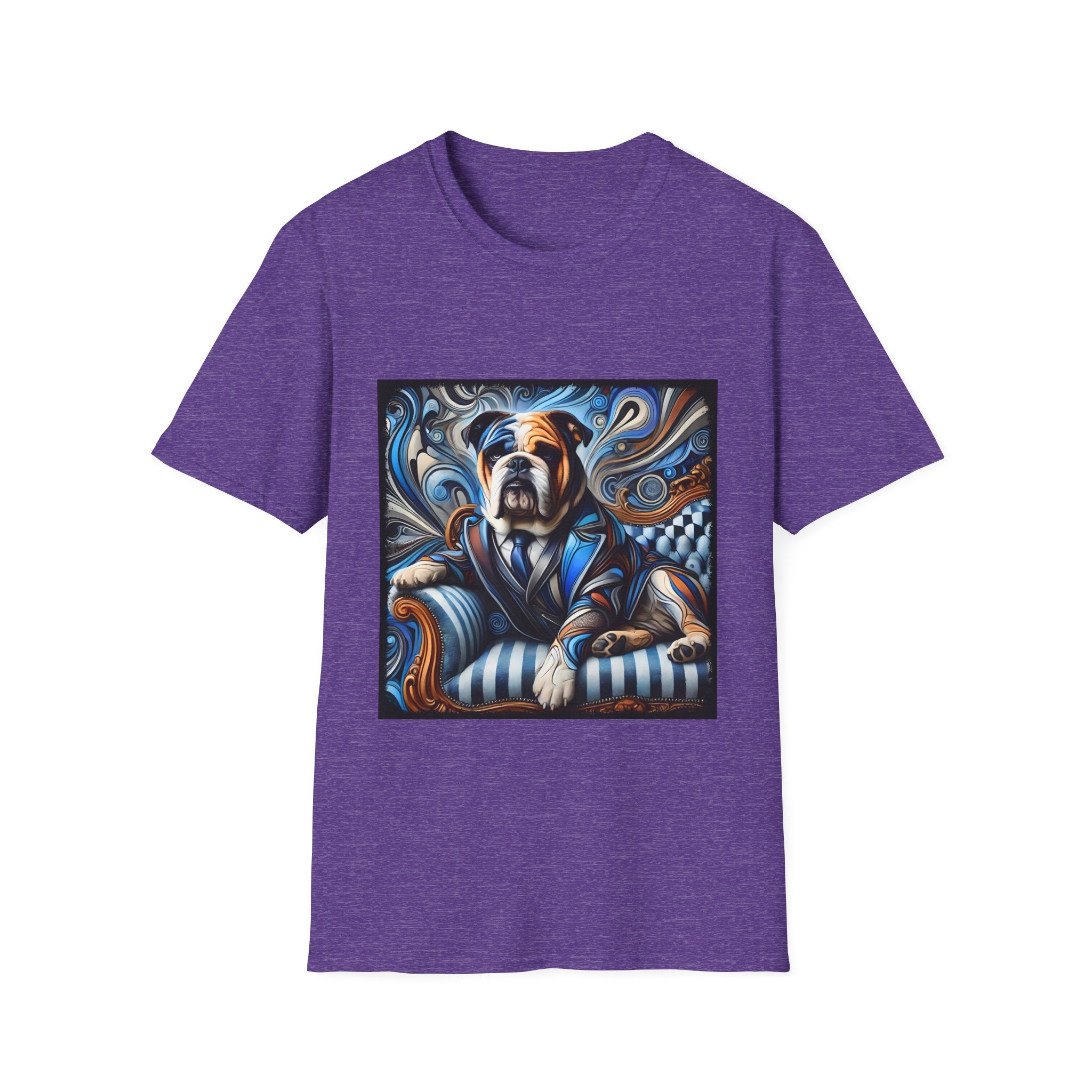 Bulldog Blue Swirl | Unisex Dog T-Shirt
