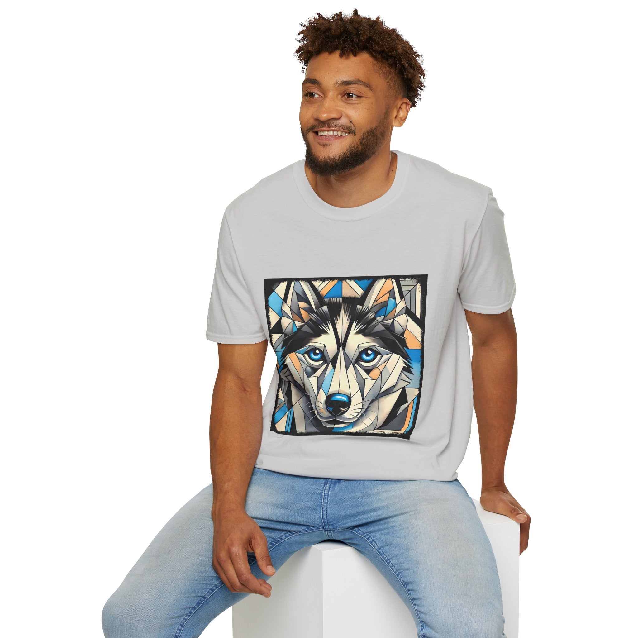 Siberian Husky Bold Geometric | Unisex Dog T-Shirt
