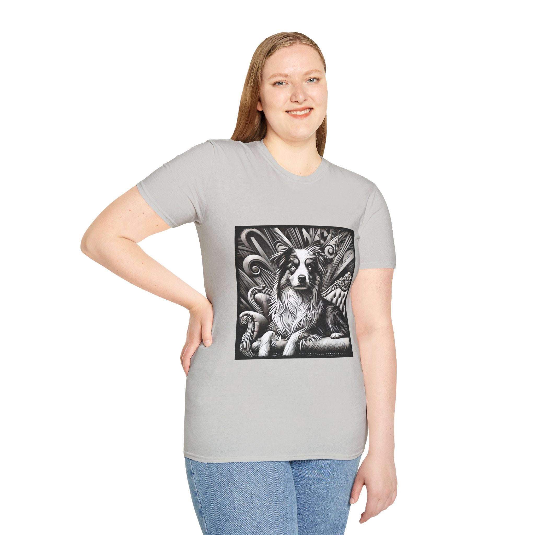 Australian Shepherd B&W Bold | Unisex Dog T-Shirt