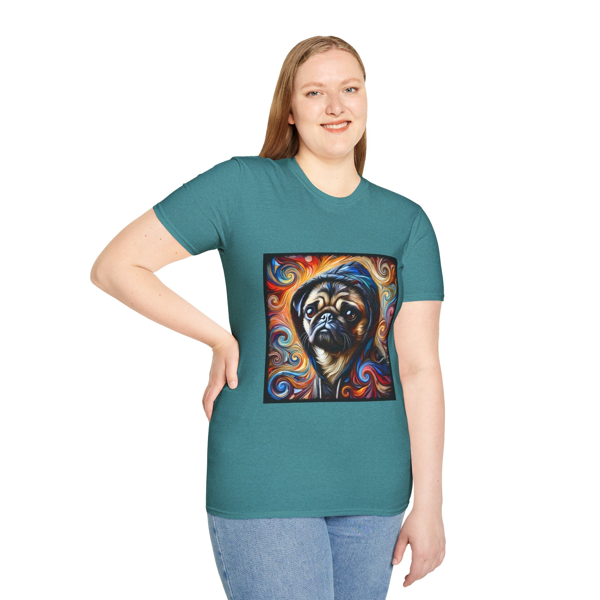 Pug Relaxed Swirl | Unisex Dog T-Shirt