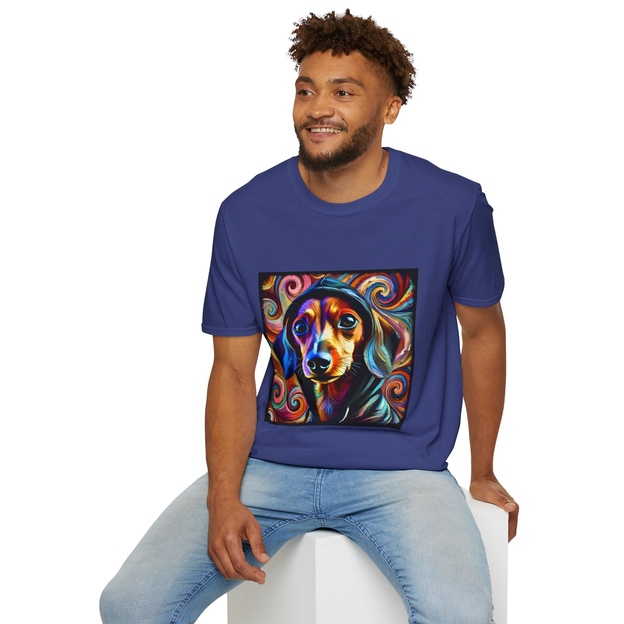 Dachshund Relaxed Swirl | Unisex Dog T-Shirt