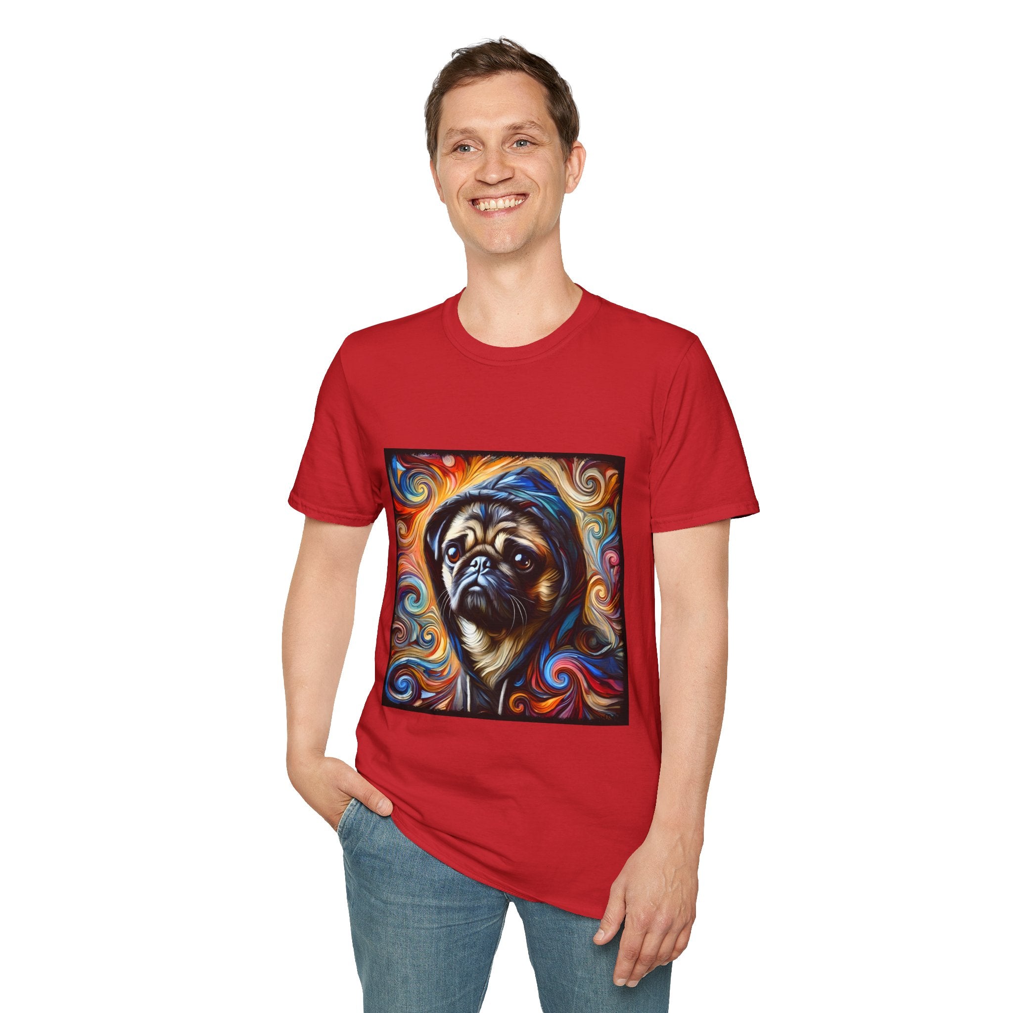 Pug Relaxed Swirl | Unisex Dog T-Shirt