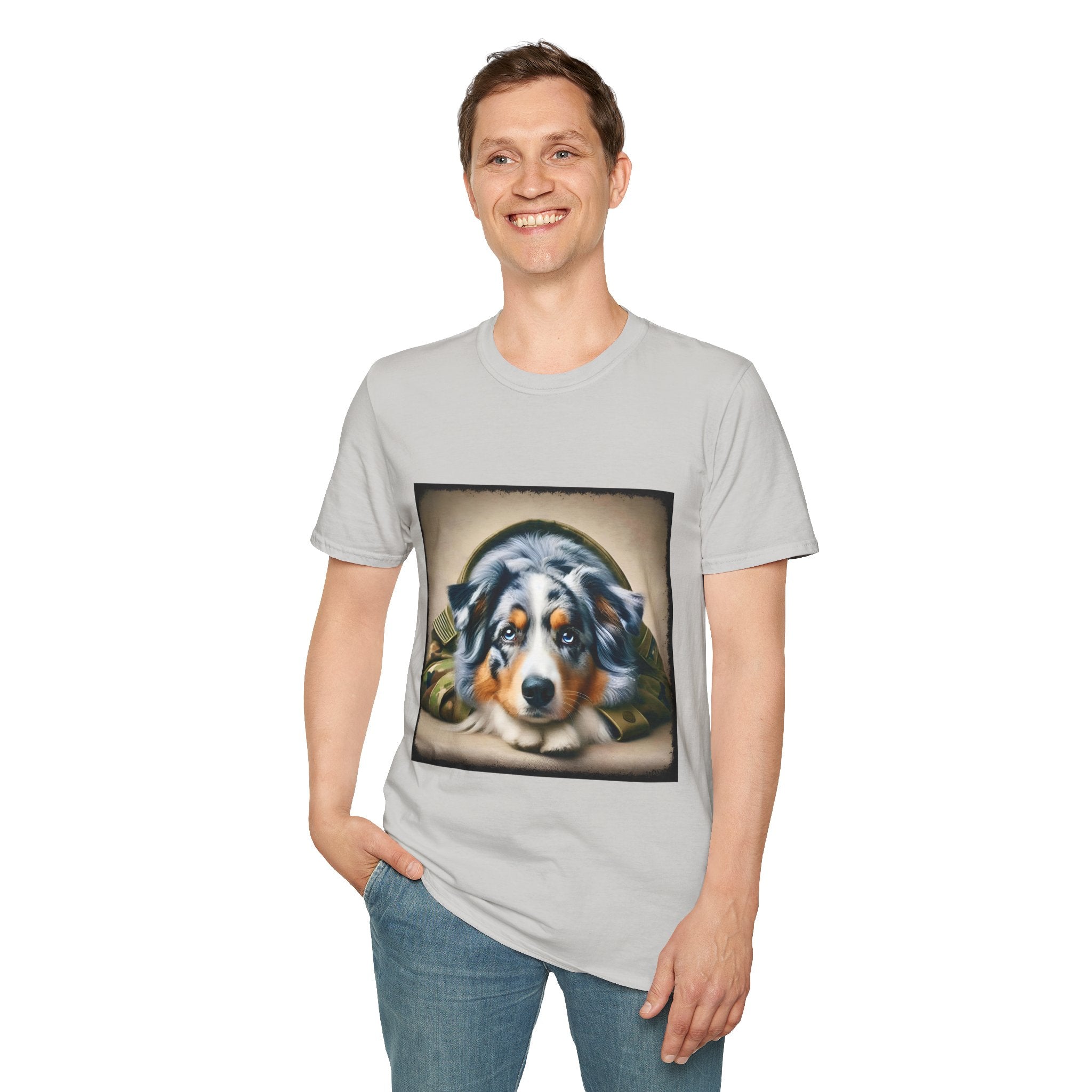 Australian Shepherd Camo Muse | Unisex Dog T-Shirt