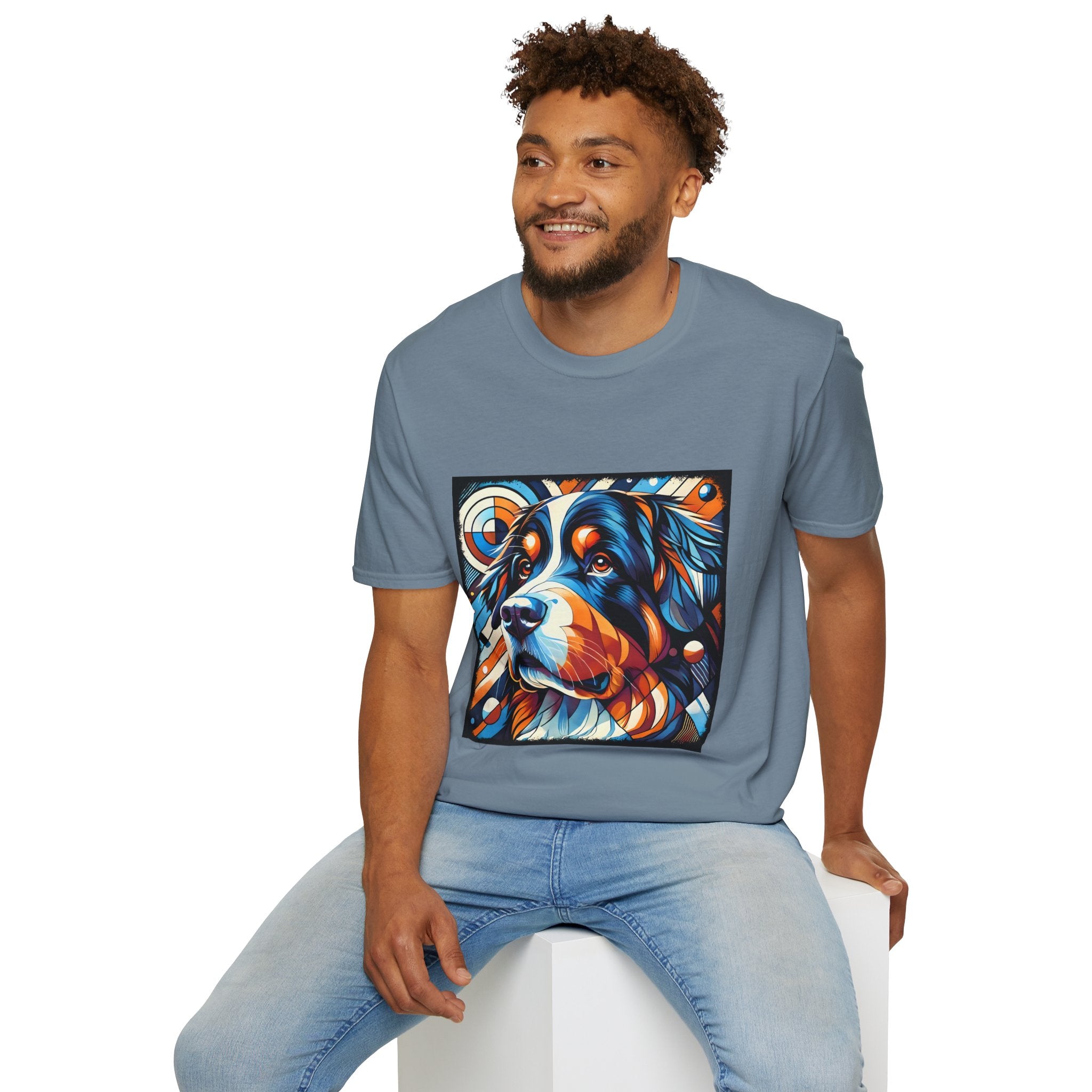 Bernese Mountain Dog Bold Geometric | Unisex Dog T-Shirt