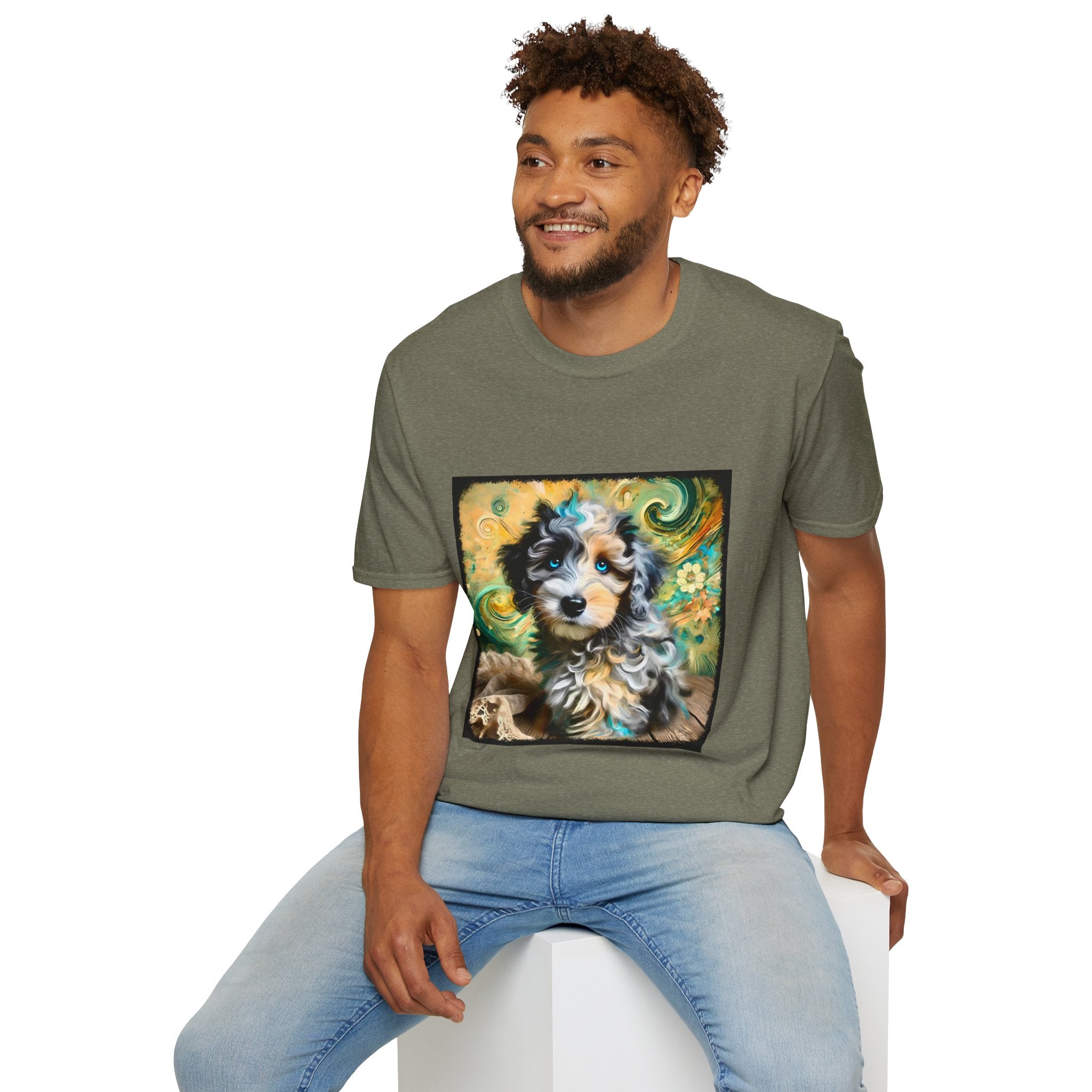 Aussiedoodle Emerald Swirl | Unisex Dog T-Shirt
