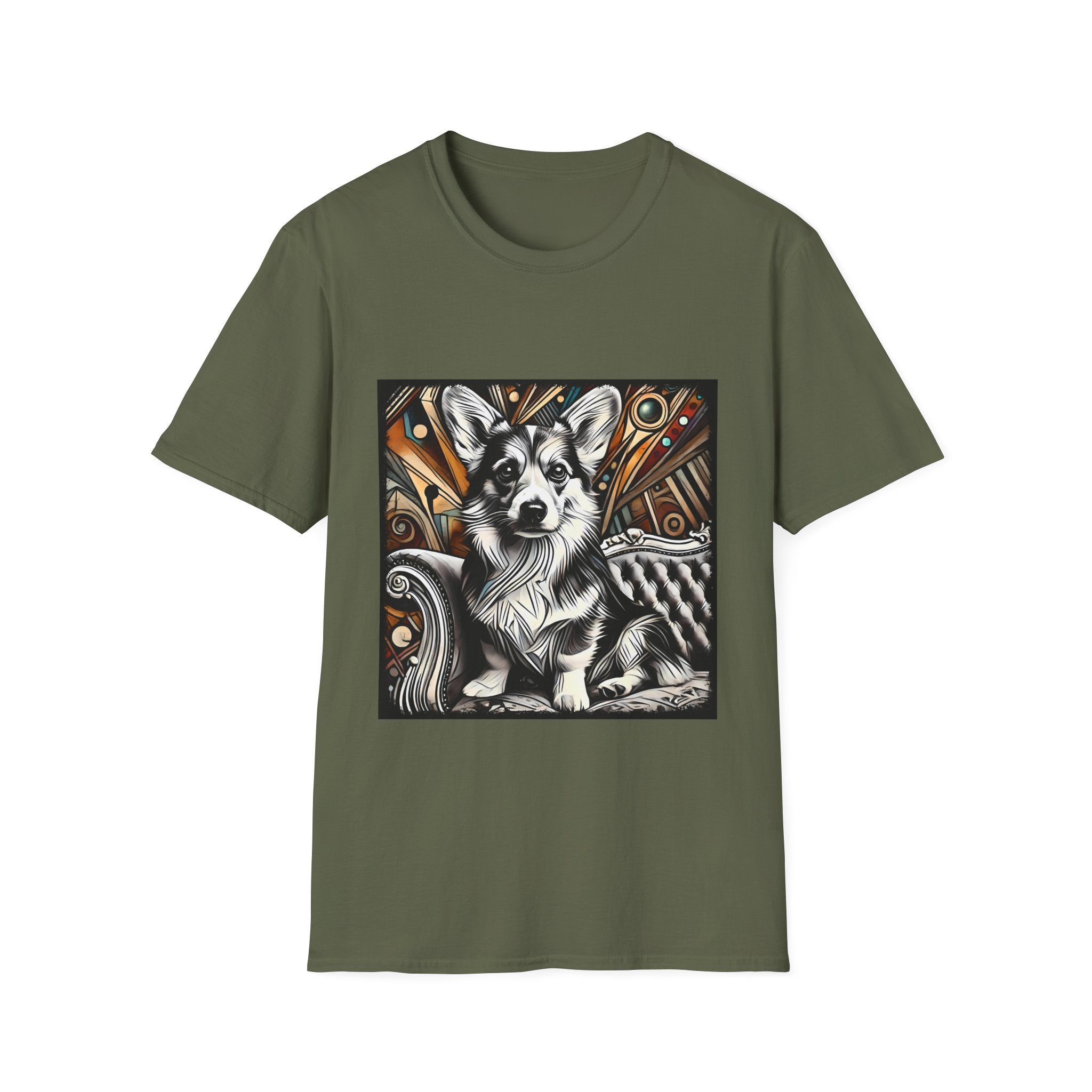 Pembroke Welsh Corgi B&W Warm Bold  | Unisex Dog T-Shirt