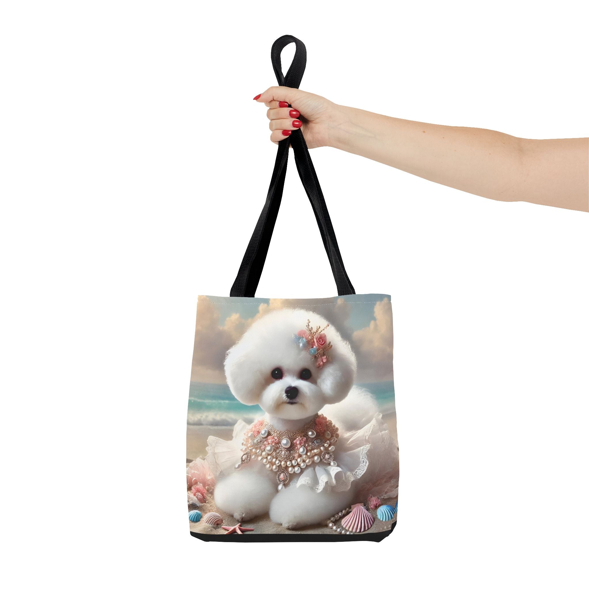 Bichon Frise Beach Beauty | Dog Themed Tote Bag