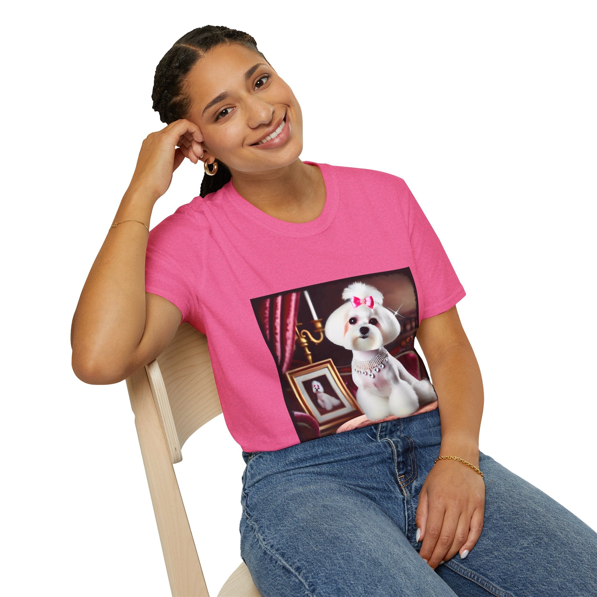 Maltese Pink Princess | Unisex Dog T-Shirt