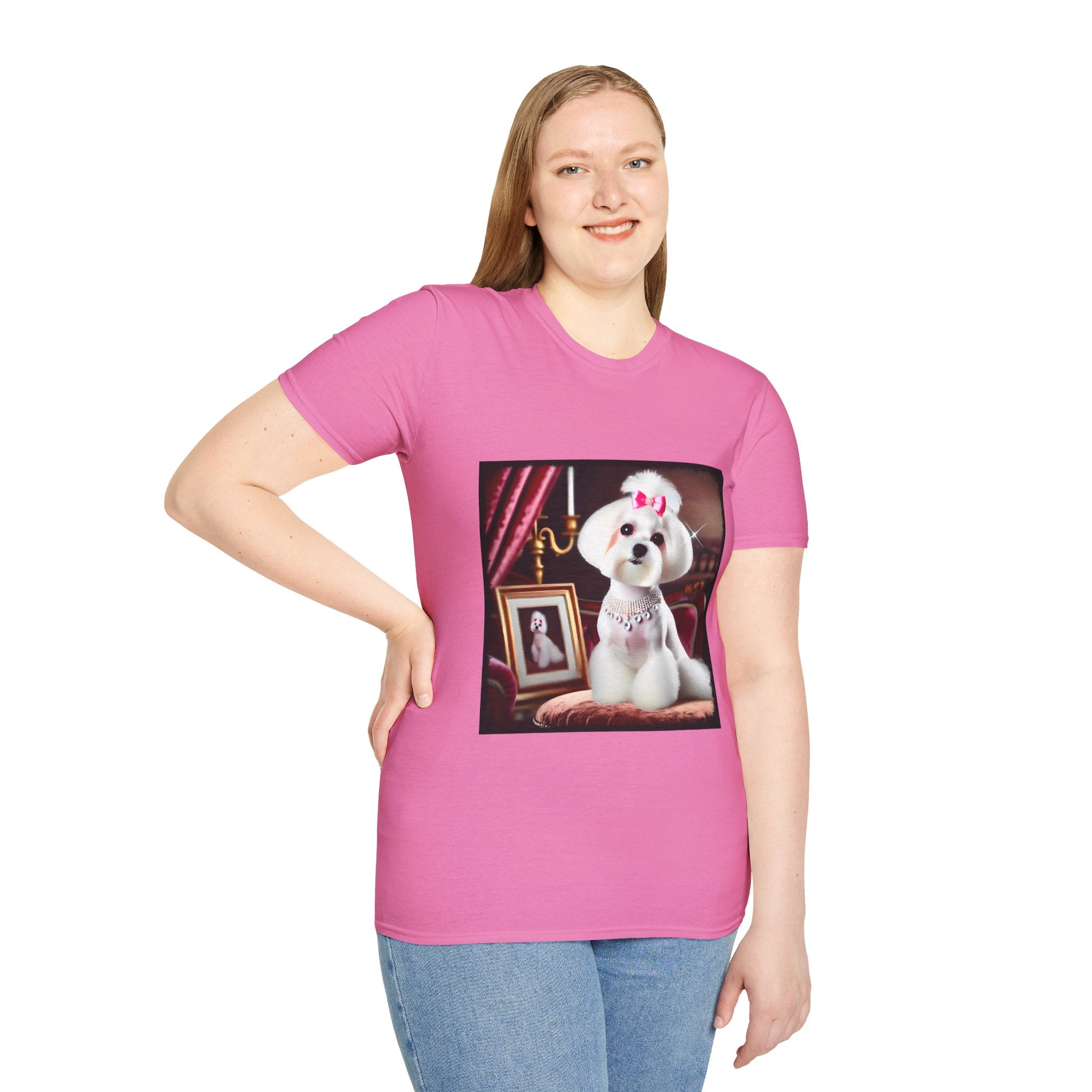 Maltese Pink Princess | Unisex Dog T-Shirt
