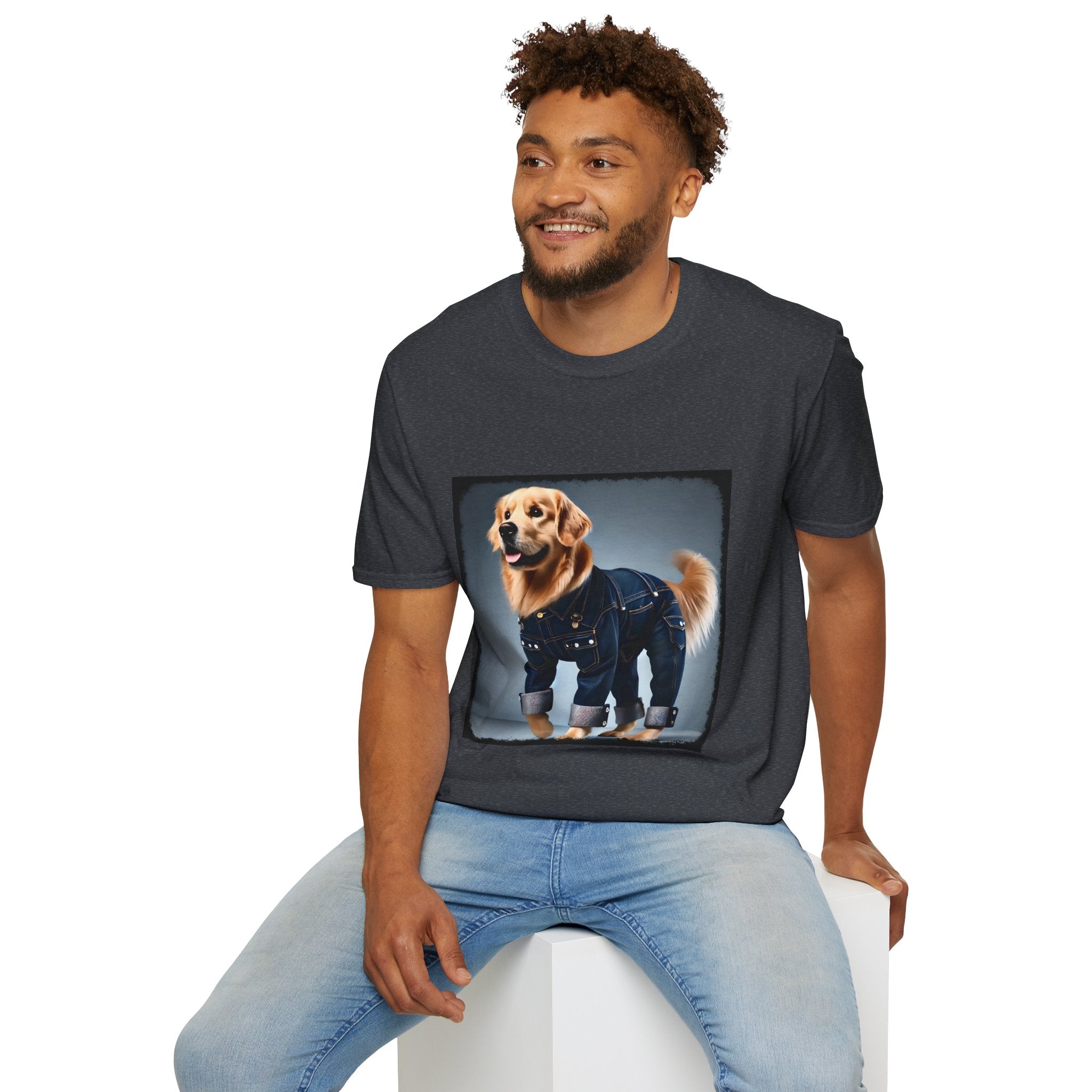 Golden Retriever Denim Diva | Unisex Dog T-Shirt