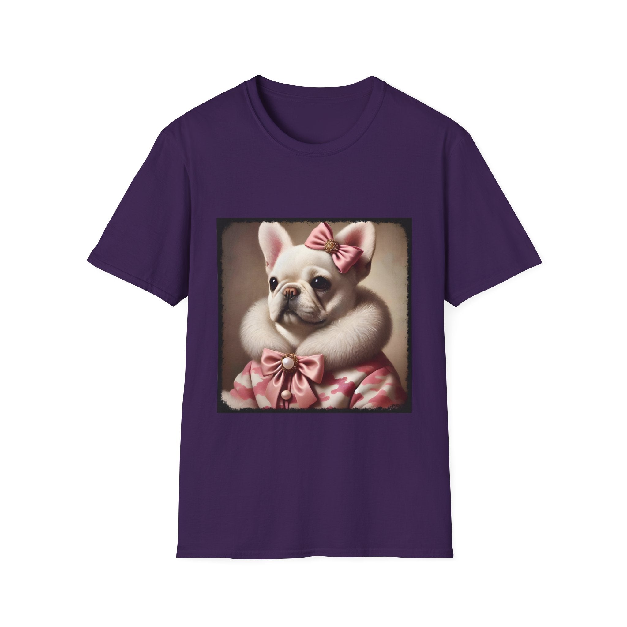 French Bulldog Camo Snow Princess | Unisex Softstyle T-Shirt