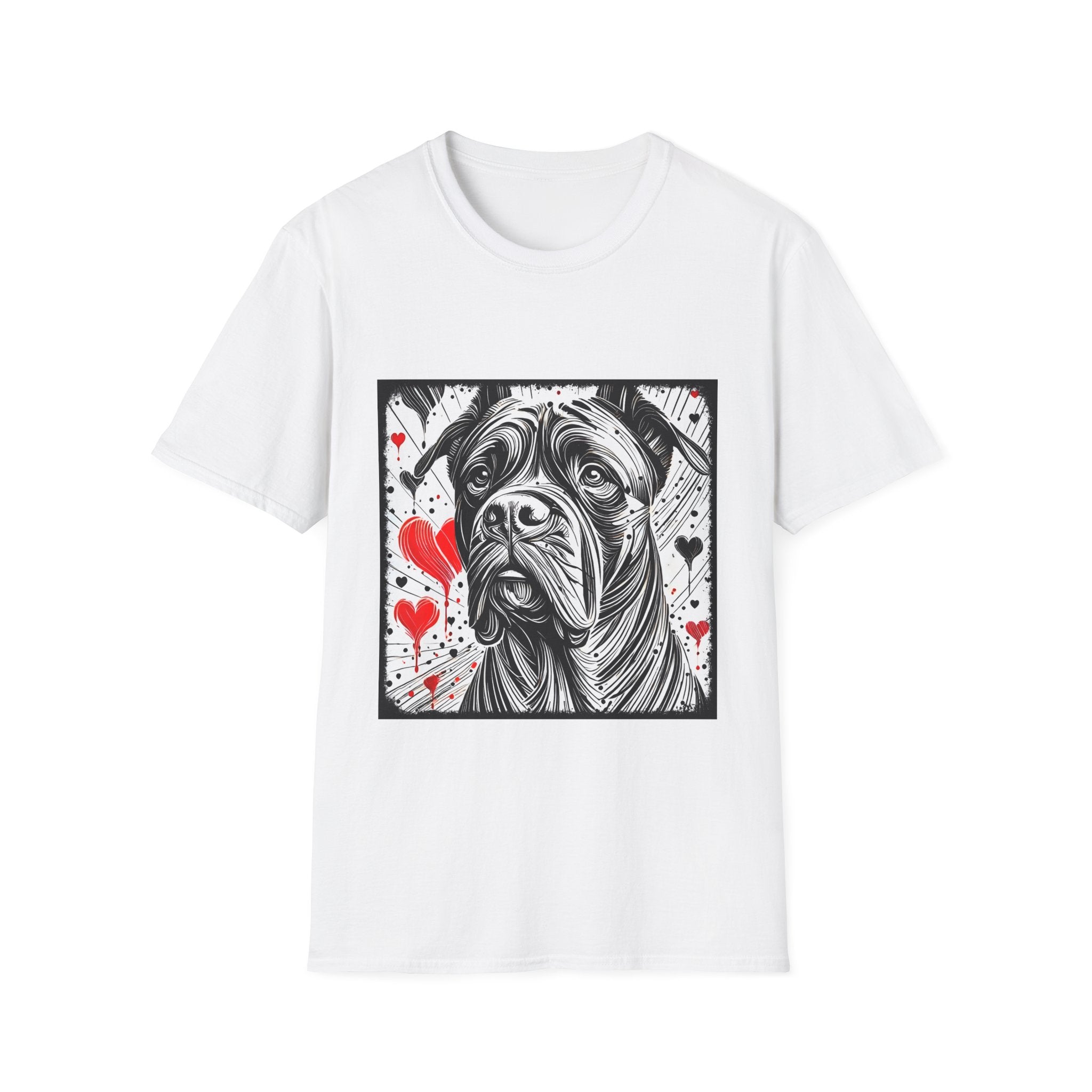 Cane Corso Bold Heart Sketch | Unisex Dog T-Shirt