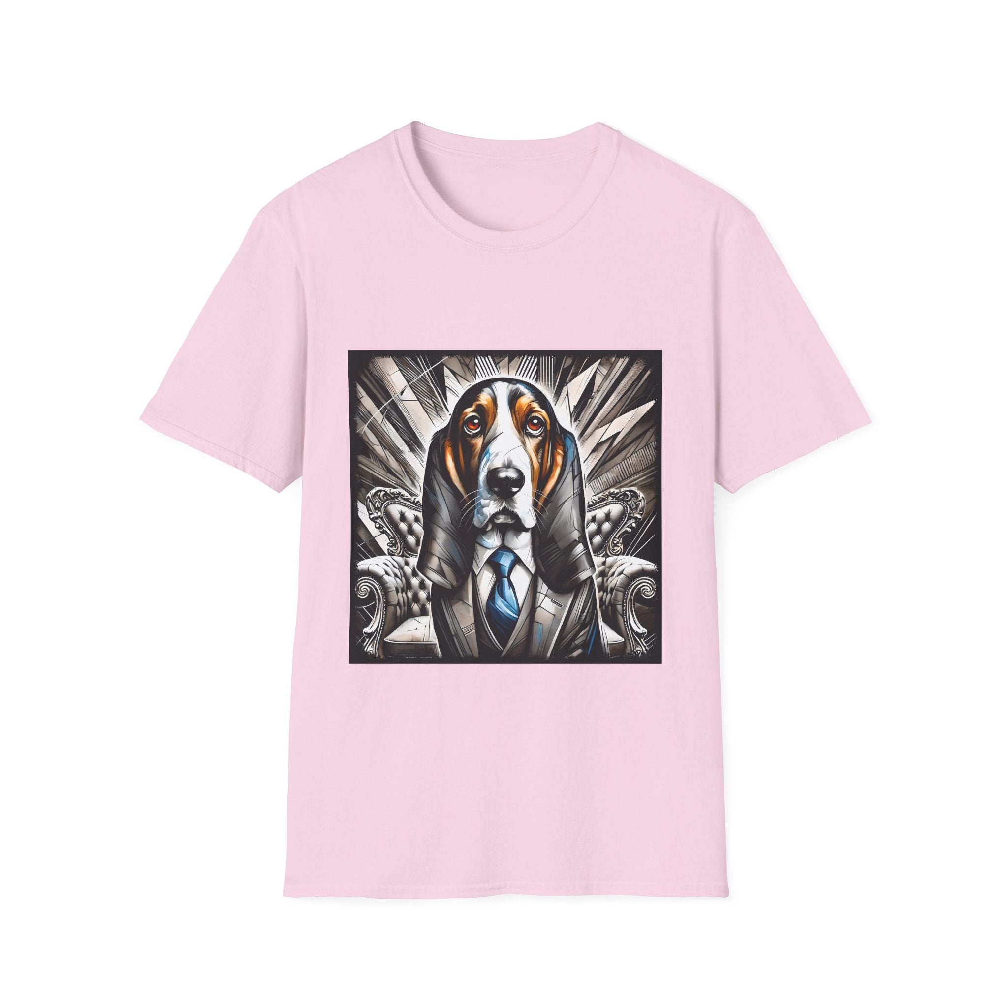 Basset Hound B&W Bold Eyes | Unisex Dog T-Shirt