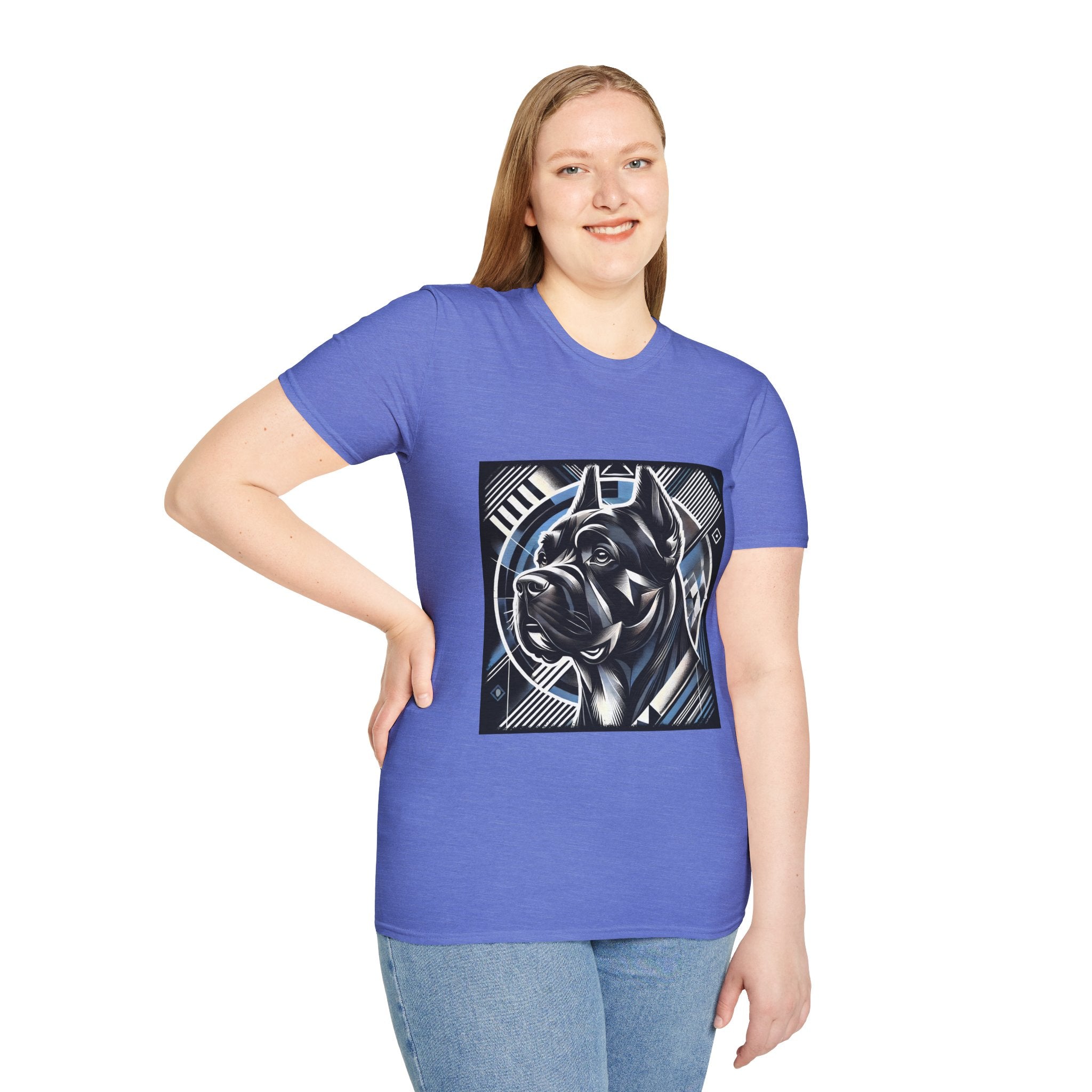 Cane Corso Blue and Black Geometric | Unisex Dog T-Shirt