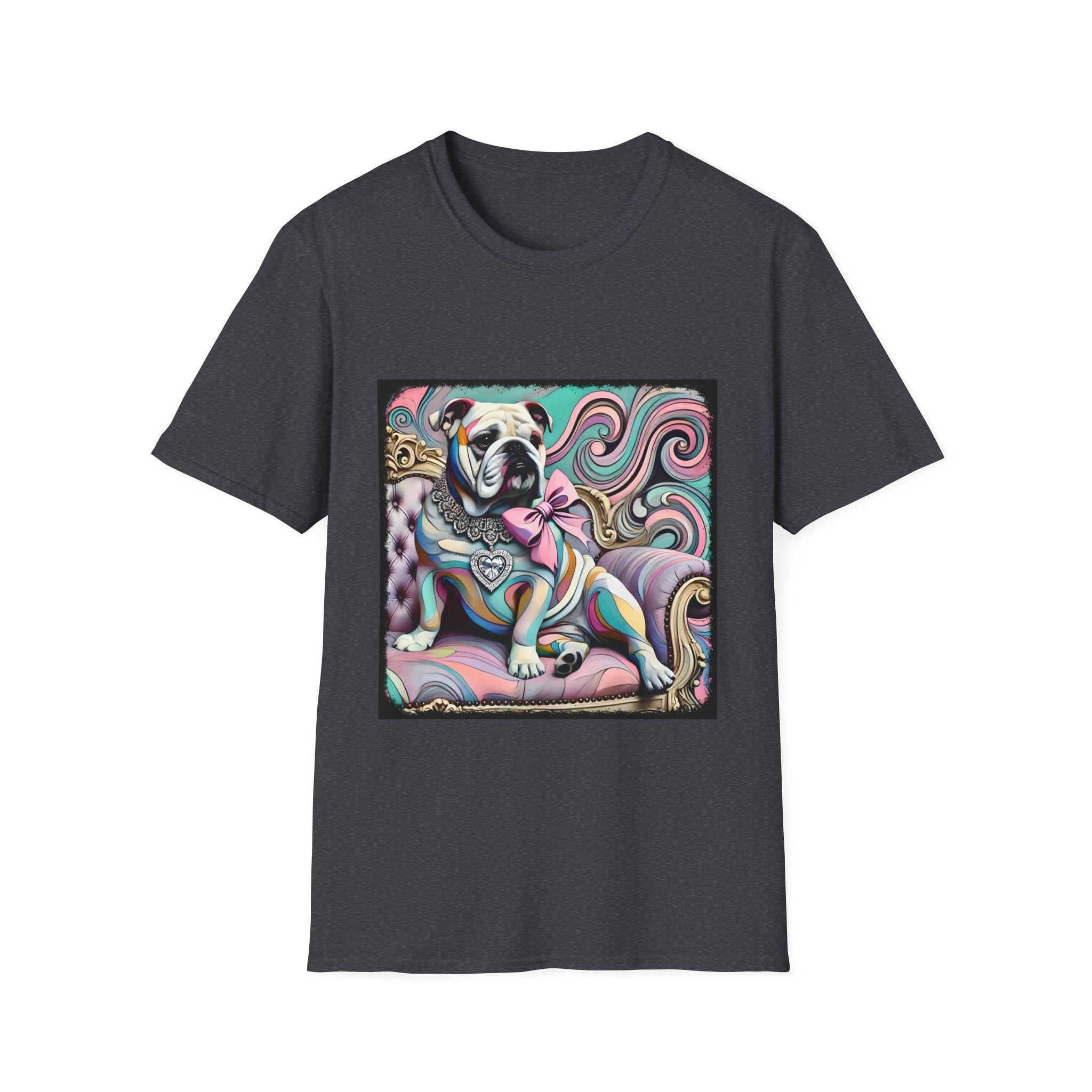 Bulldog Pastel Swirl | Unisex Dog T-Shirt
