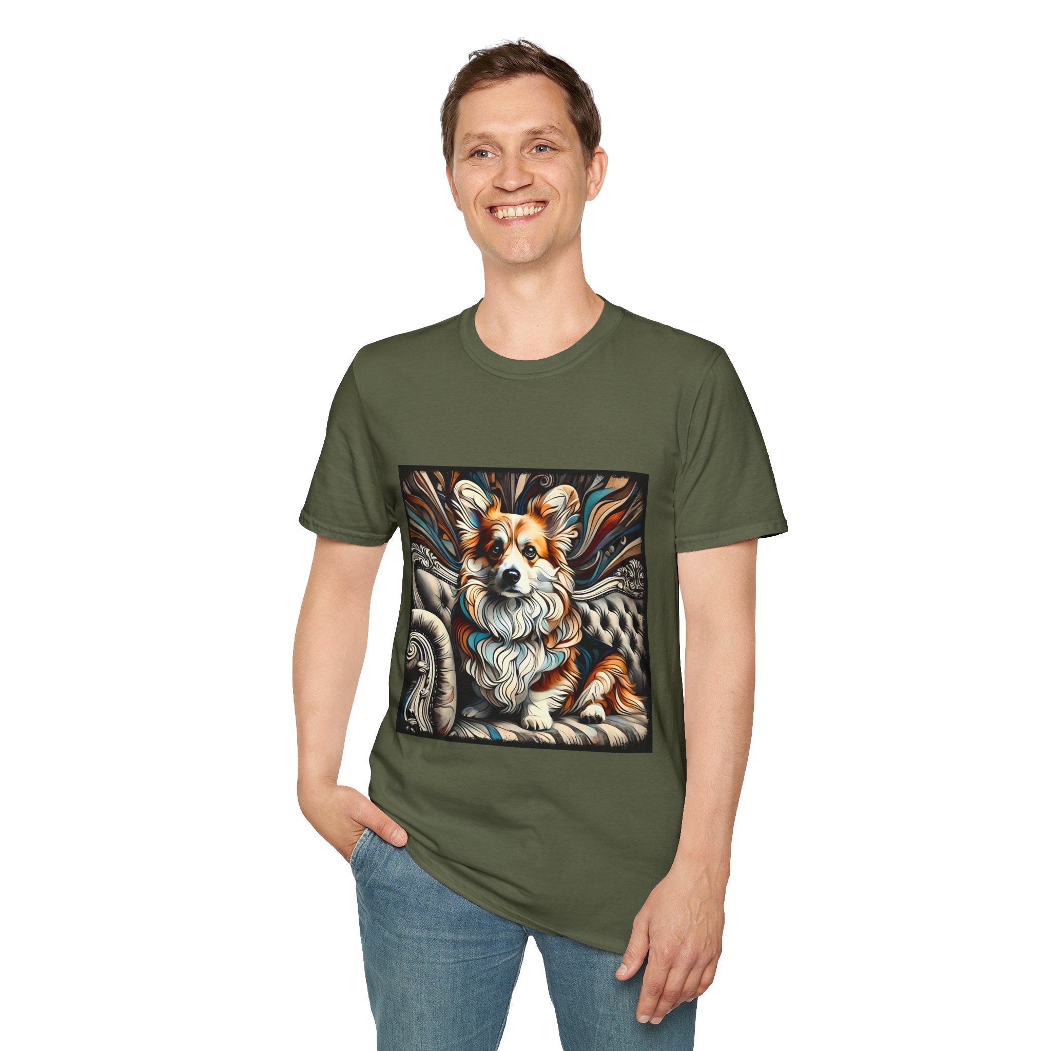 Pembroke Welsh Corgi Earthy Swirl | Unisex Dog T-Shirt