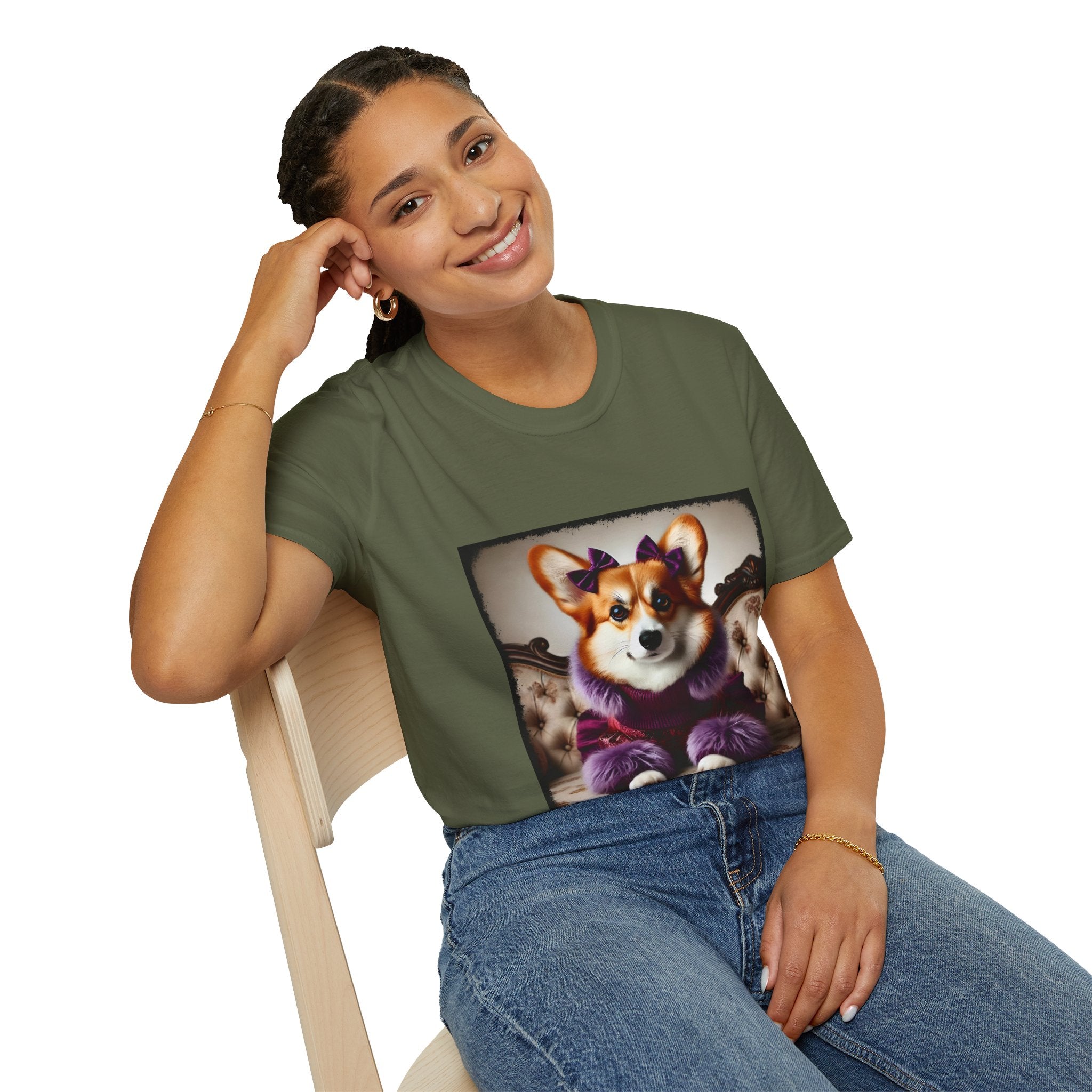 Pembroke Welsh Corgi Purple Pawfluencer | Unisex Dog T-Shirt