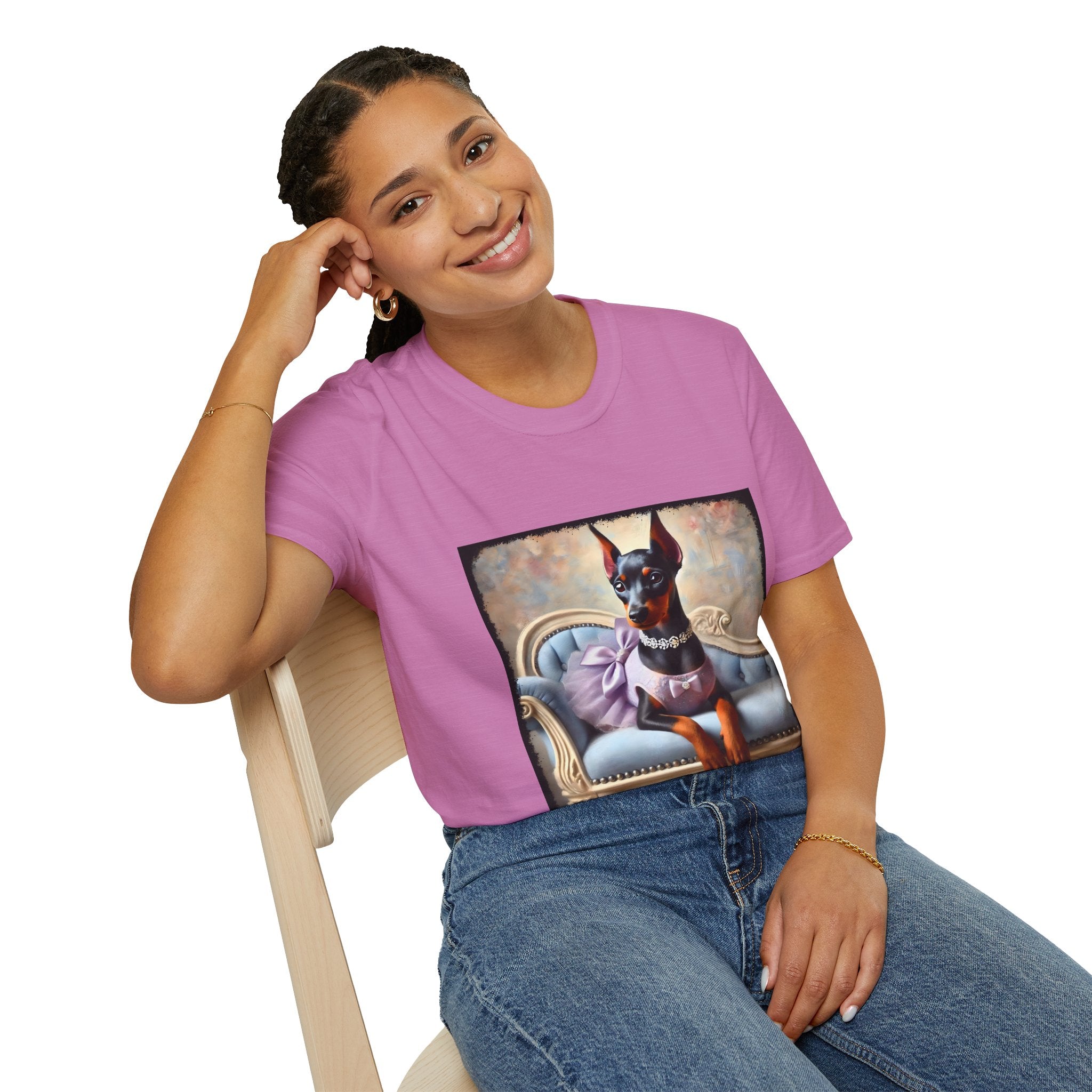 Doberman Pinscher Purple Princess Classic | Unisex Dog T-Shirt