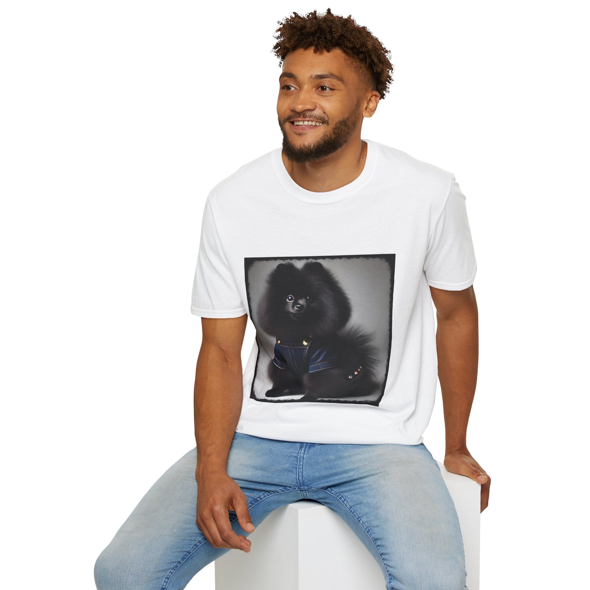 Pomeranian Denim Doll | Unisex Dog T-Shirt