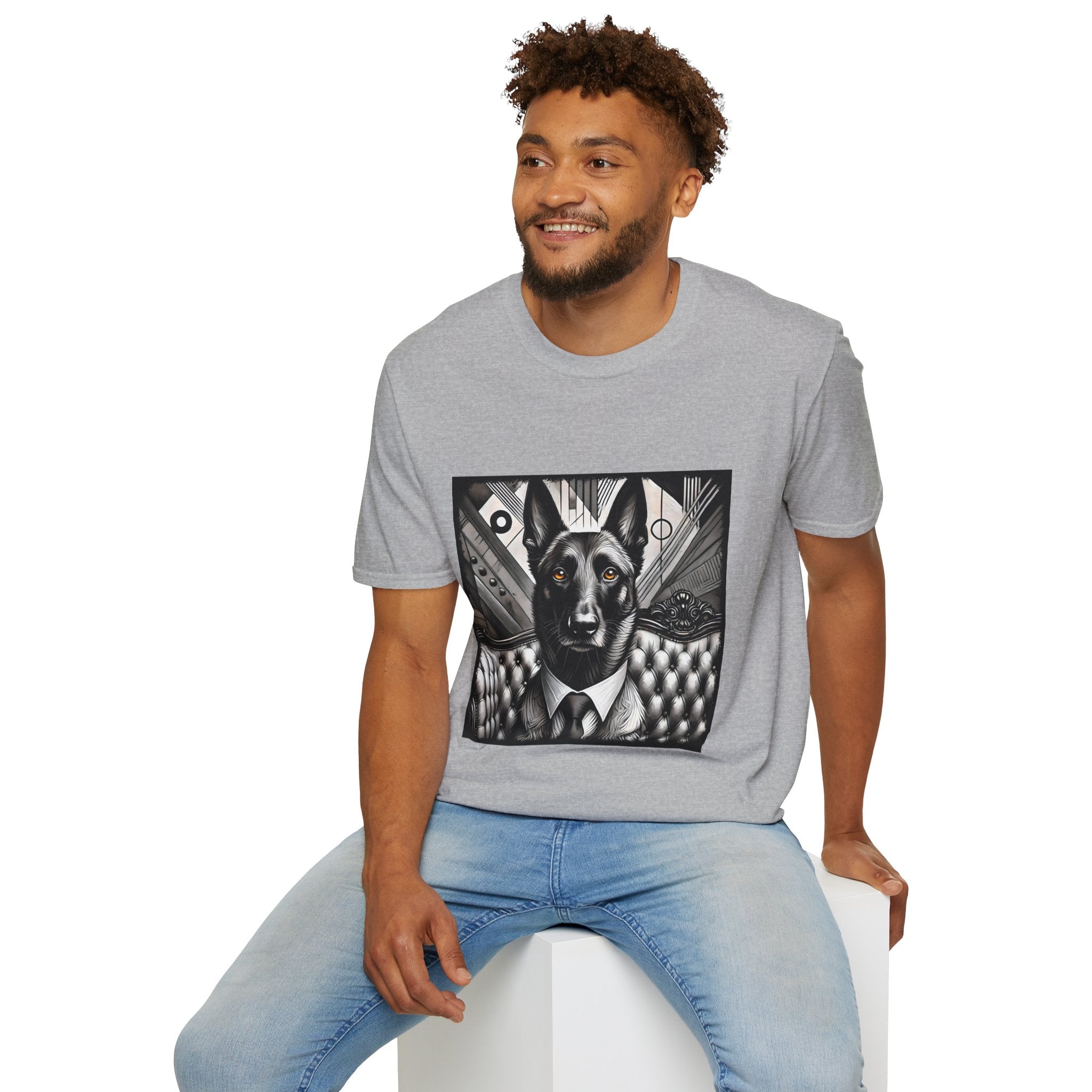 Belgian Malinois B&W Bold Eyes | Unisex Dog T-Shirt