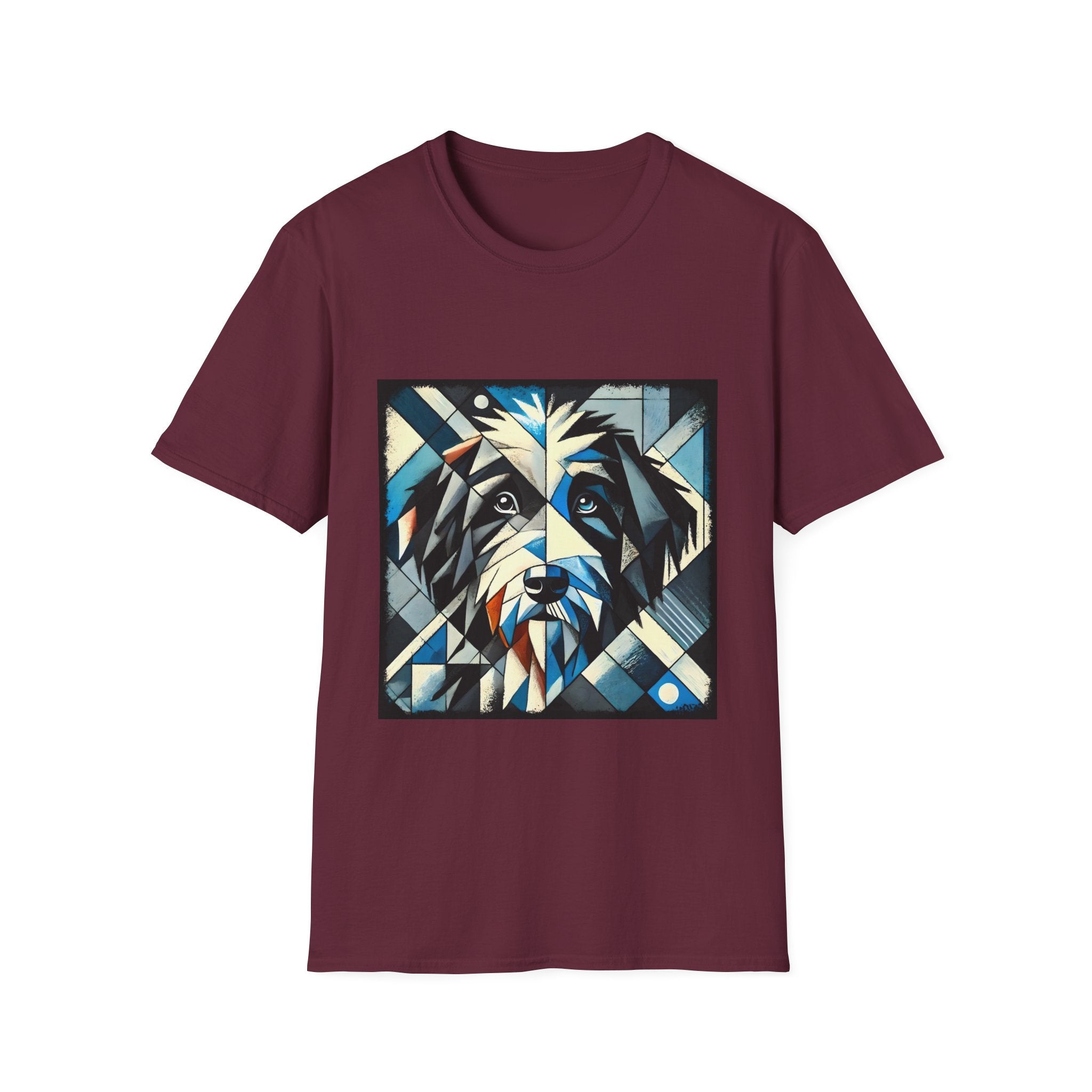 Bernedoodle Blue Geometric | Unisex Dog T-Shirt