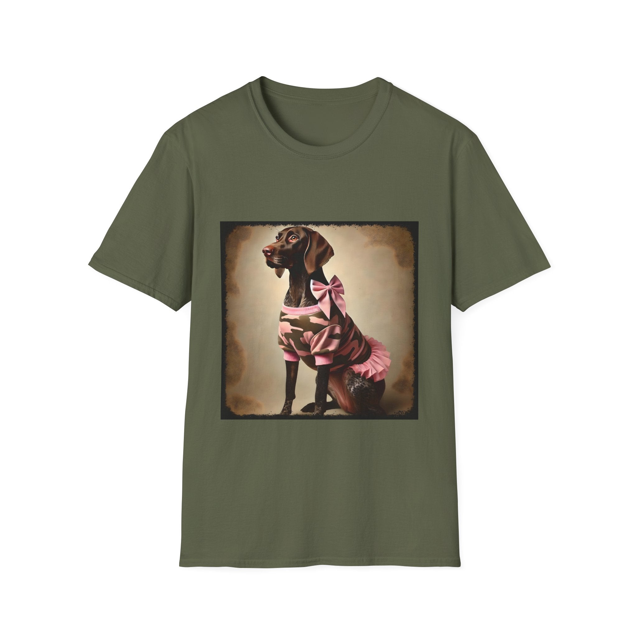 German Shorthaired Pointer Pink Camo Cutie | Unisex Dog T-Shirt