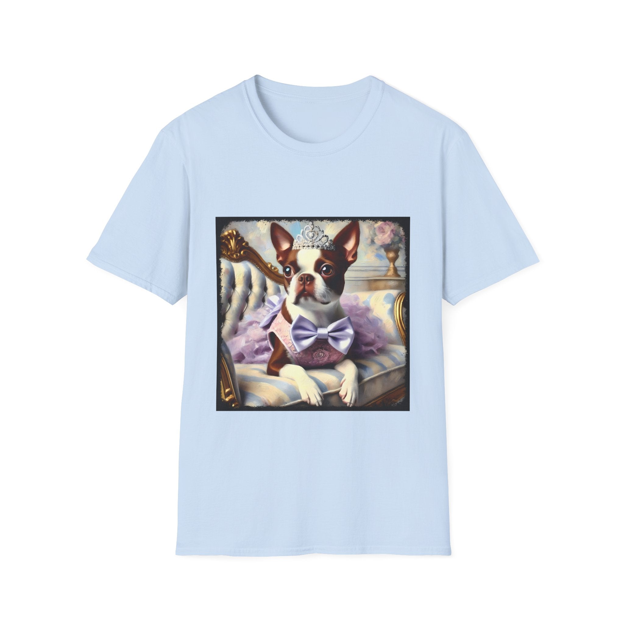 Boston Terrier Purple Princess Classic | Unisex Dog T-Shirt