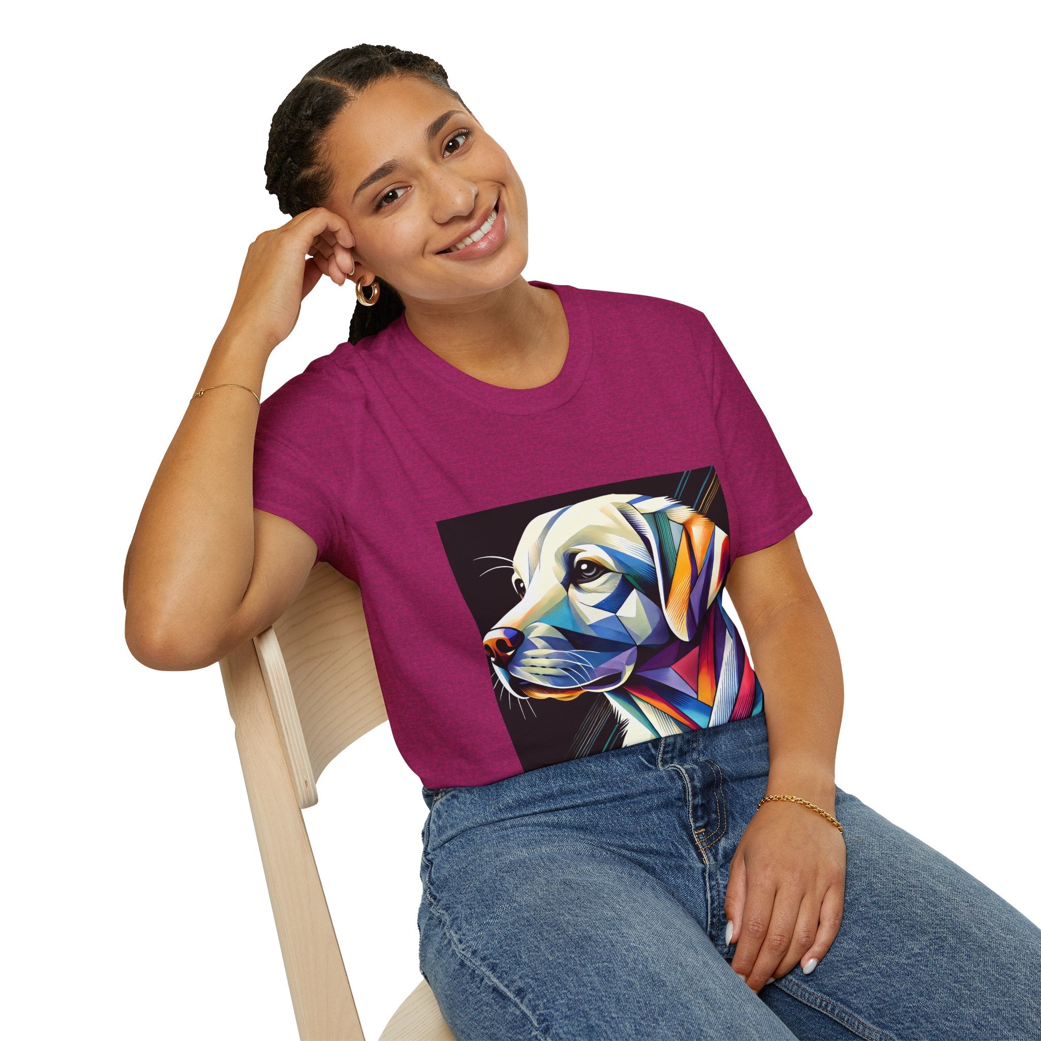 Labrador Retriever Multicolor Geometric | Unisex Dog T-Shirt