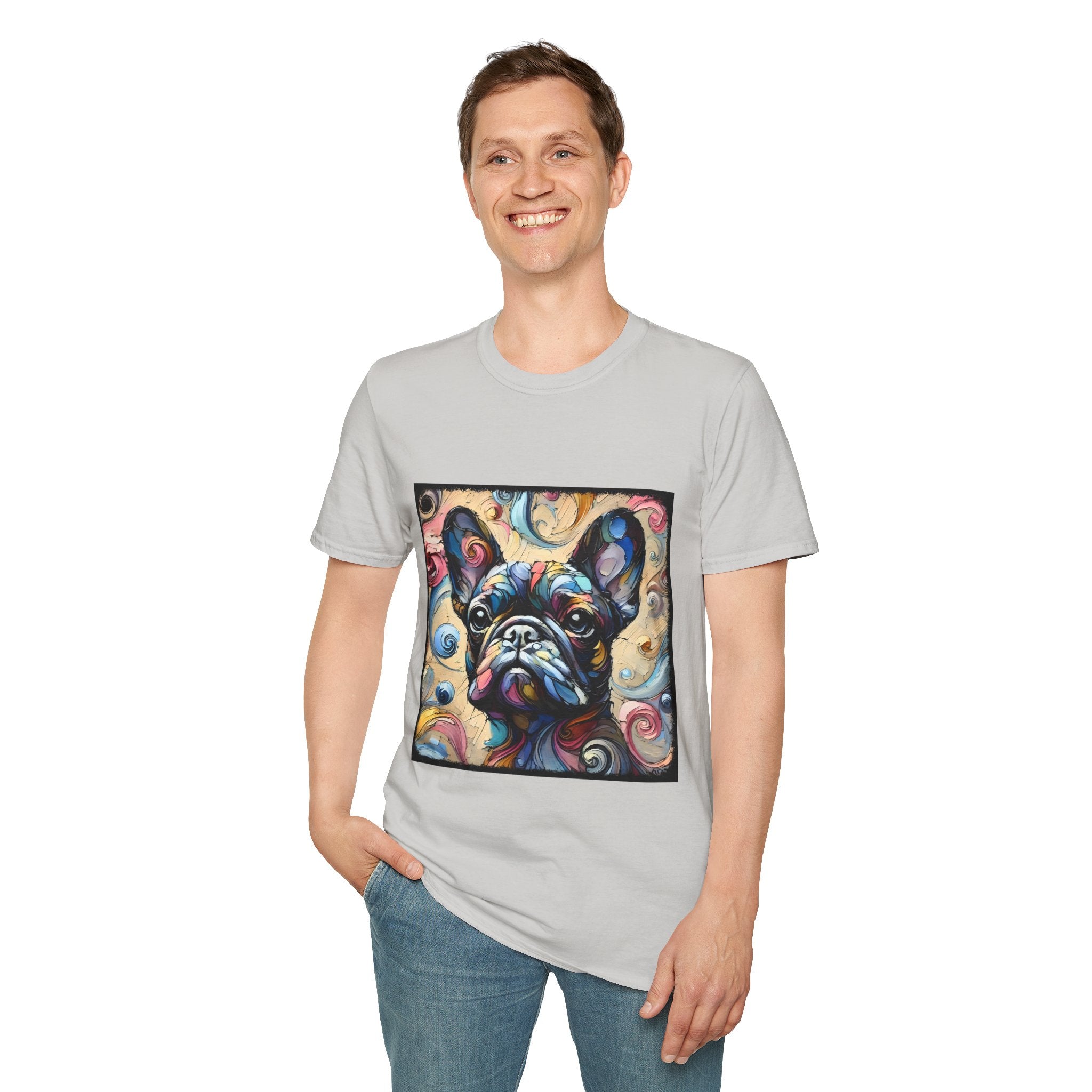 French Bulldog Pastel Swirl | Unisex Dog T-Shirt