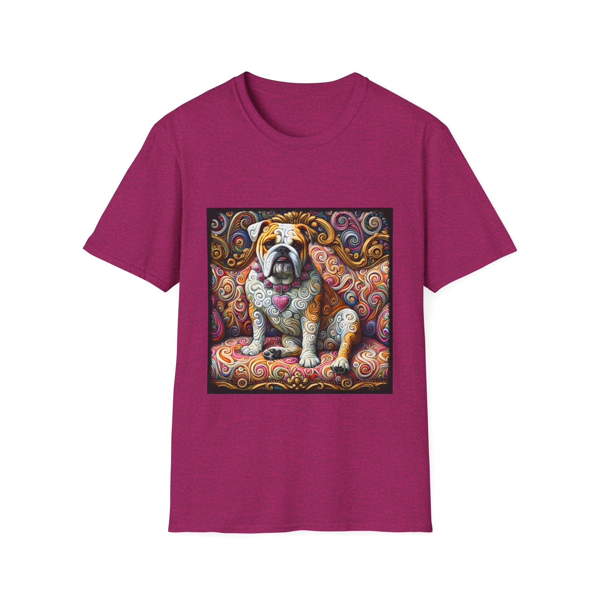 Bulldog Pink Diamond Swirl | Unisex Dog T-Shirt