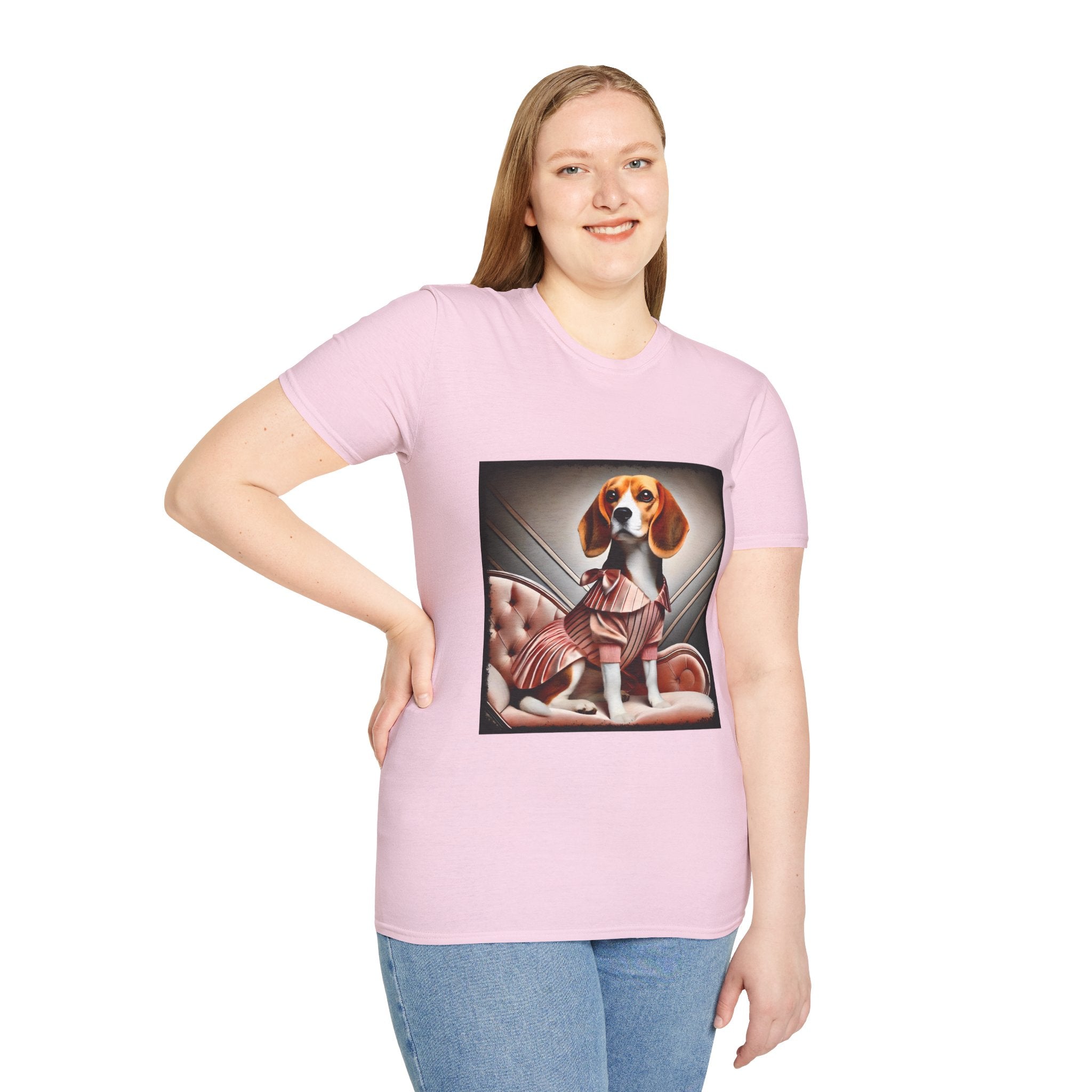 Beagle Peach Posh | Unisex Dog T-Shirt