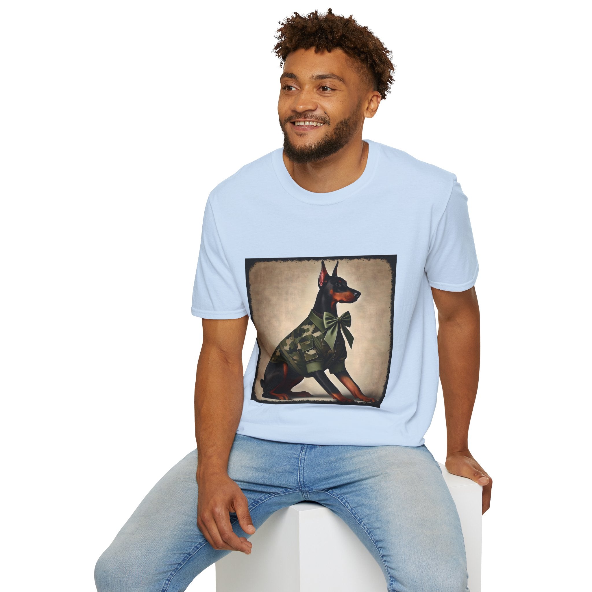 Doberman Pinscher Camo Cutie | Unisex Dog T-Shirt
