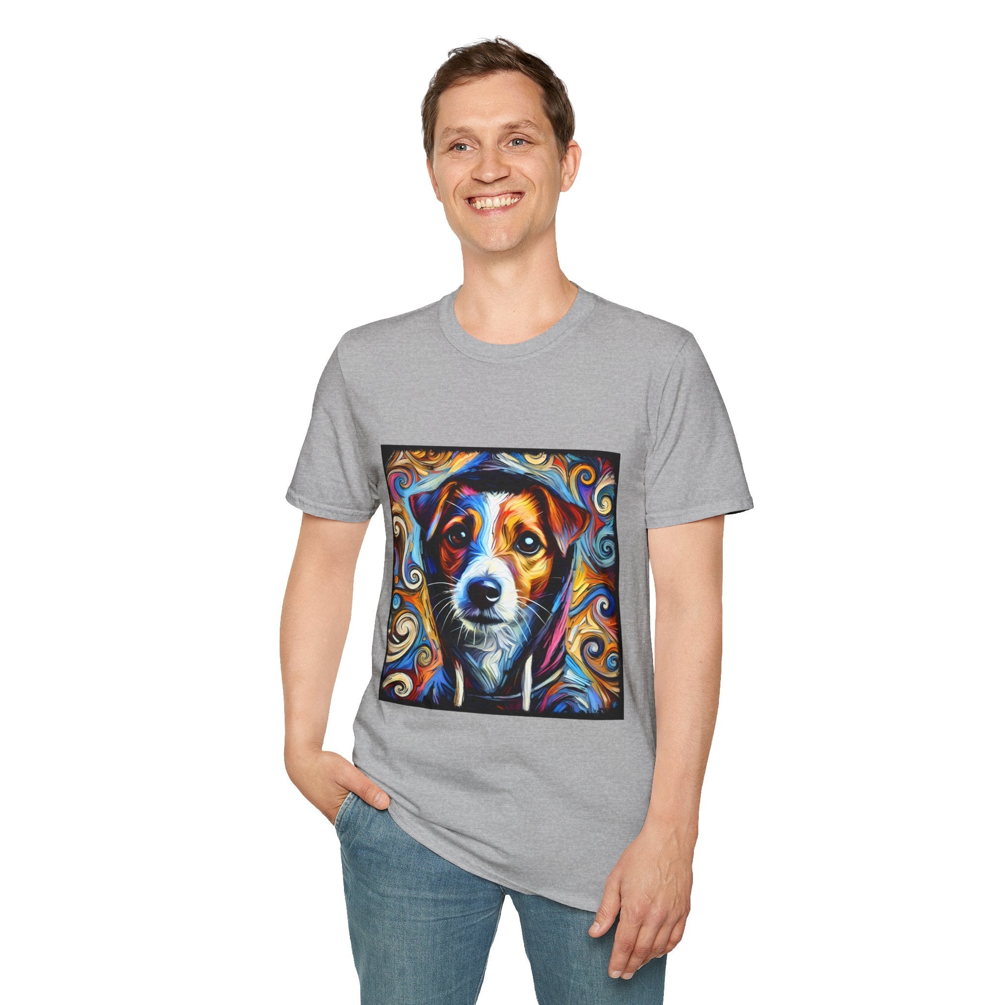 Jack Russell Terrier Relaxed Swirl | Unisex Dog T-Shirt